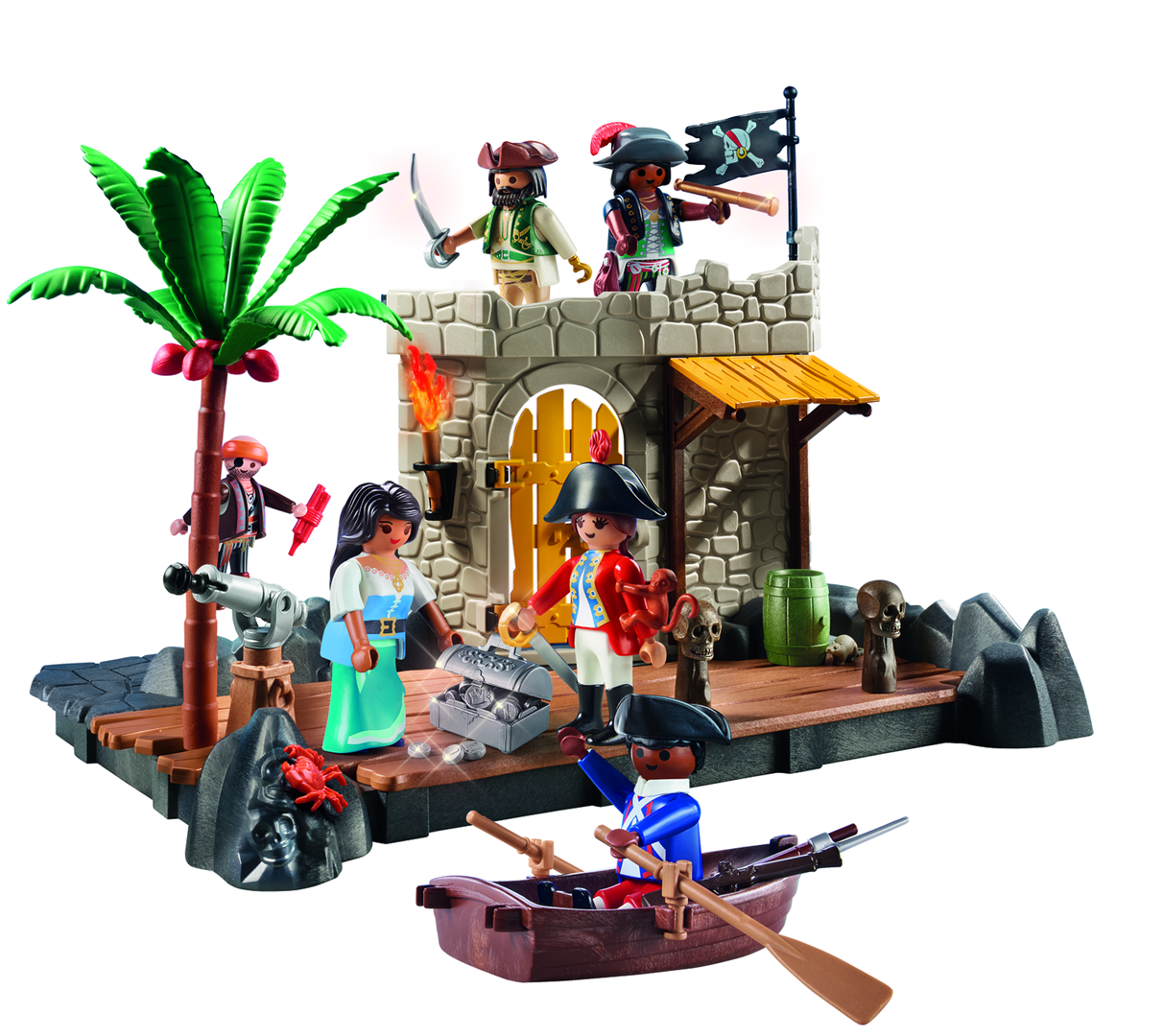 Playmobil 70979 my figures: isola dei pirati, gioco dei pirati per bambini dai 5 anni in su - Playmobil