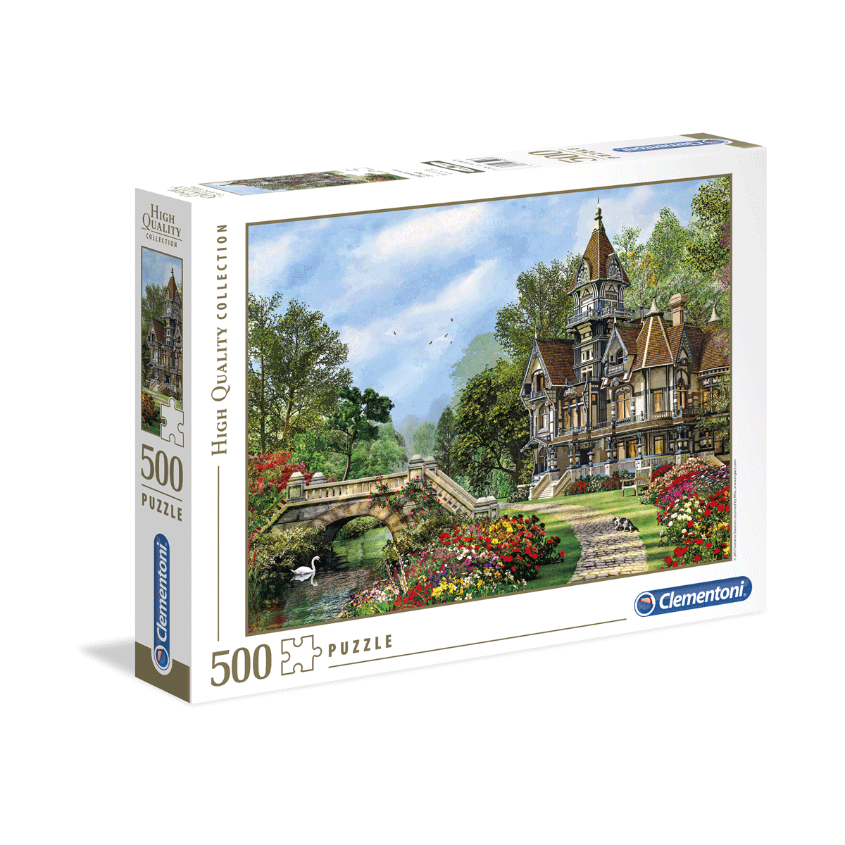Clementoni puzzle high quality collection - old waterway cottage - 500 pezzi, puzzle adulti - CLEMENTONI