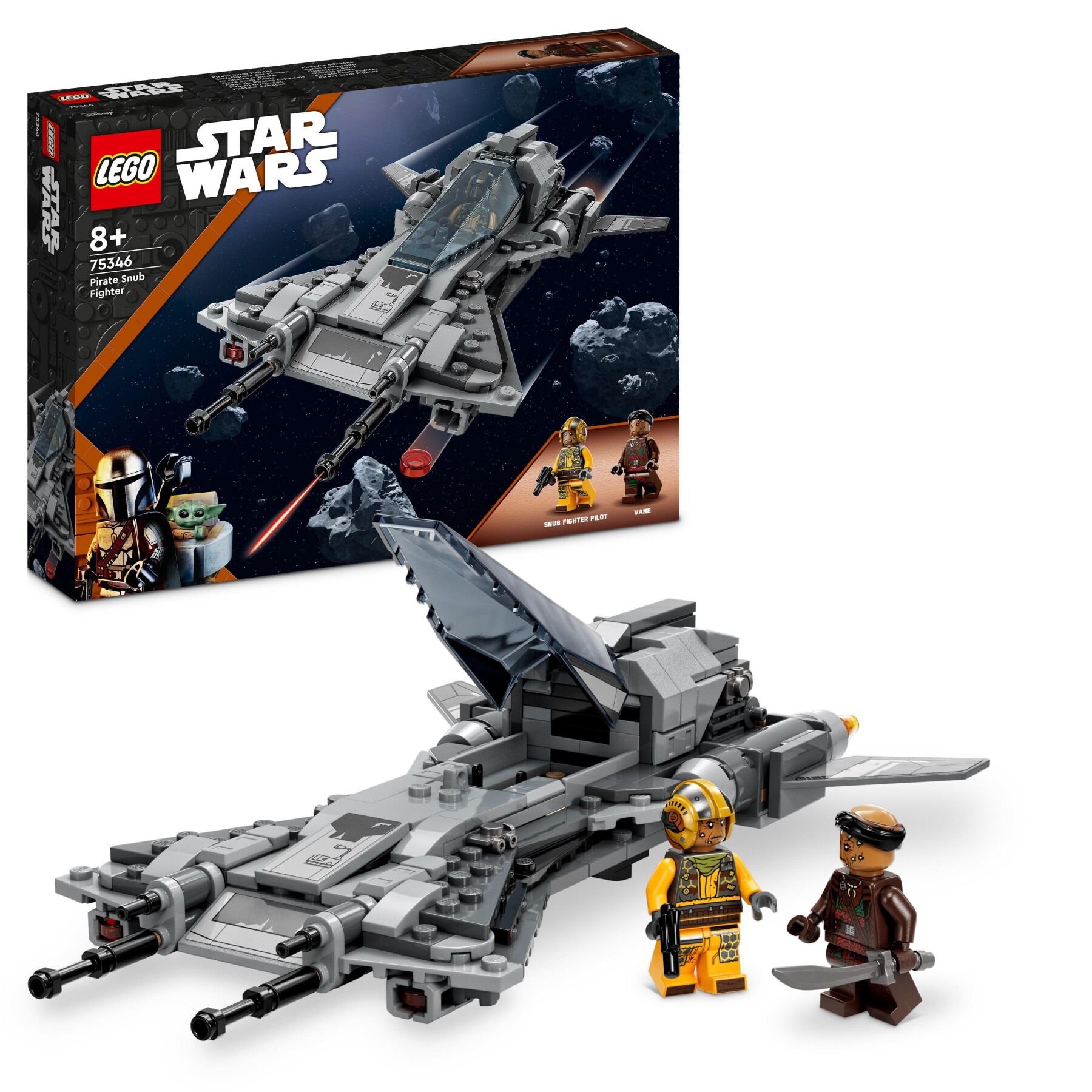 Lego star wars 75346 pirata snub fighter, set da the mandalorian stagione 3, modellino da costruire di starfighter giocattolo - 233, LEGO® Star Wars™