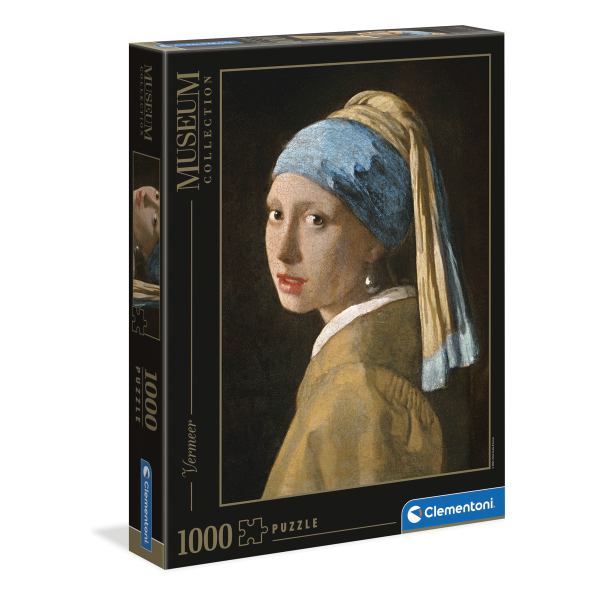 Clementoni puzzle museum collection - vermeer, "girl with pearl earring" - 1000 pezzi, puzzle adulti - CLEMENTONI