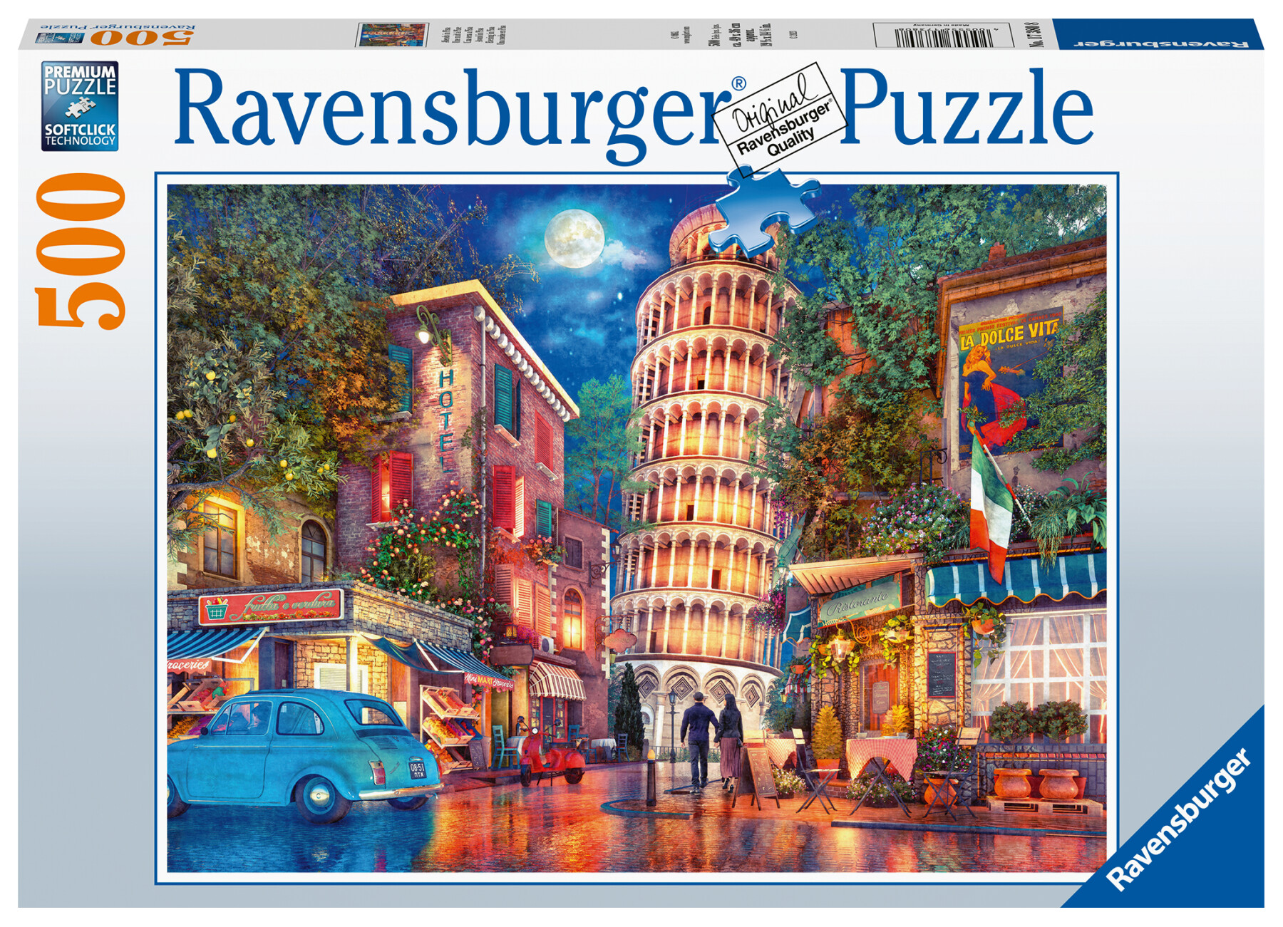 Ravensburger - puzzle una sera a pisa, 500 pezzi, puzzle adulti - RAVENSBURGER