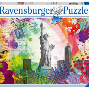 Ravensburger - puzzle cartolina di new york, 500 pezzi, puzzle adulti - RAVENSBURGER