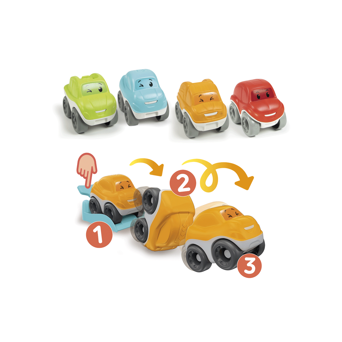 Baby clementoni - fun eco tumble cars - display assortito, 1 macchinina prima infanzia - BABY CLEMENTONI
