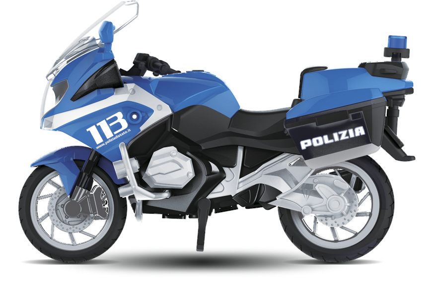 Moto polizia con luci e suoni con licenza ufficiale - 