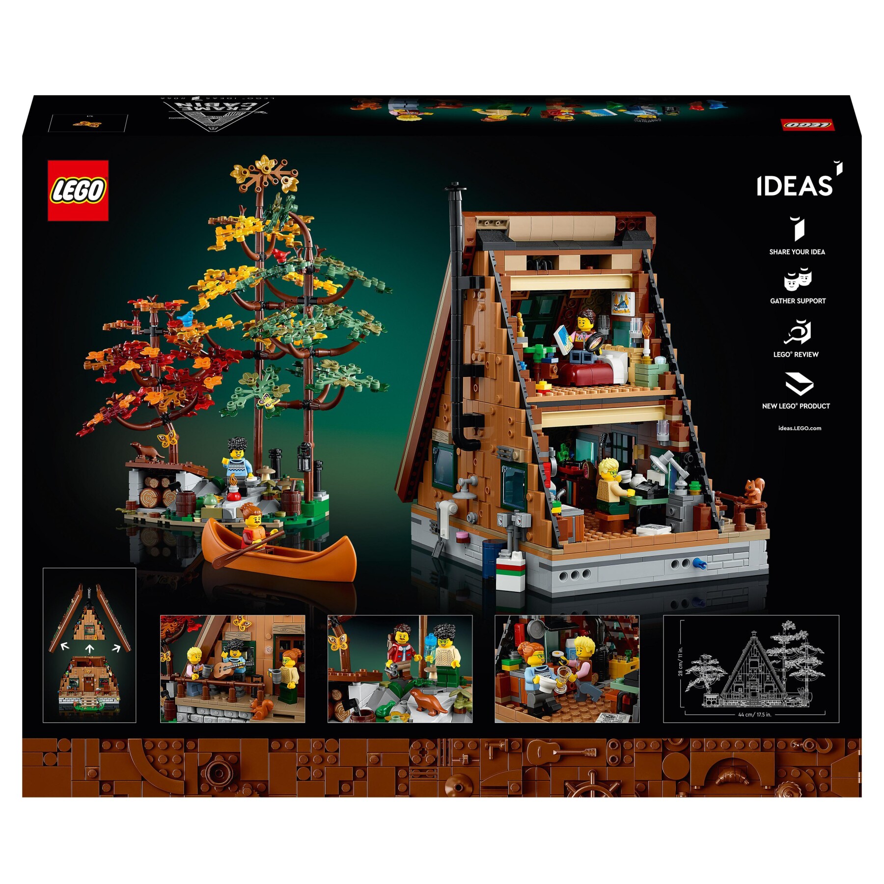 Lego ideas 21338 baita, kit modellino casa da costruire per adulti