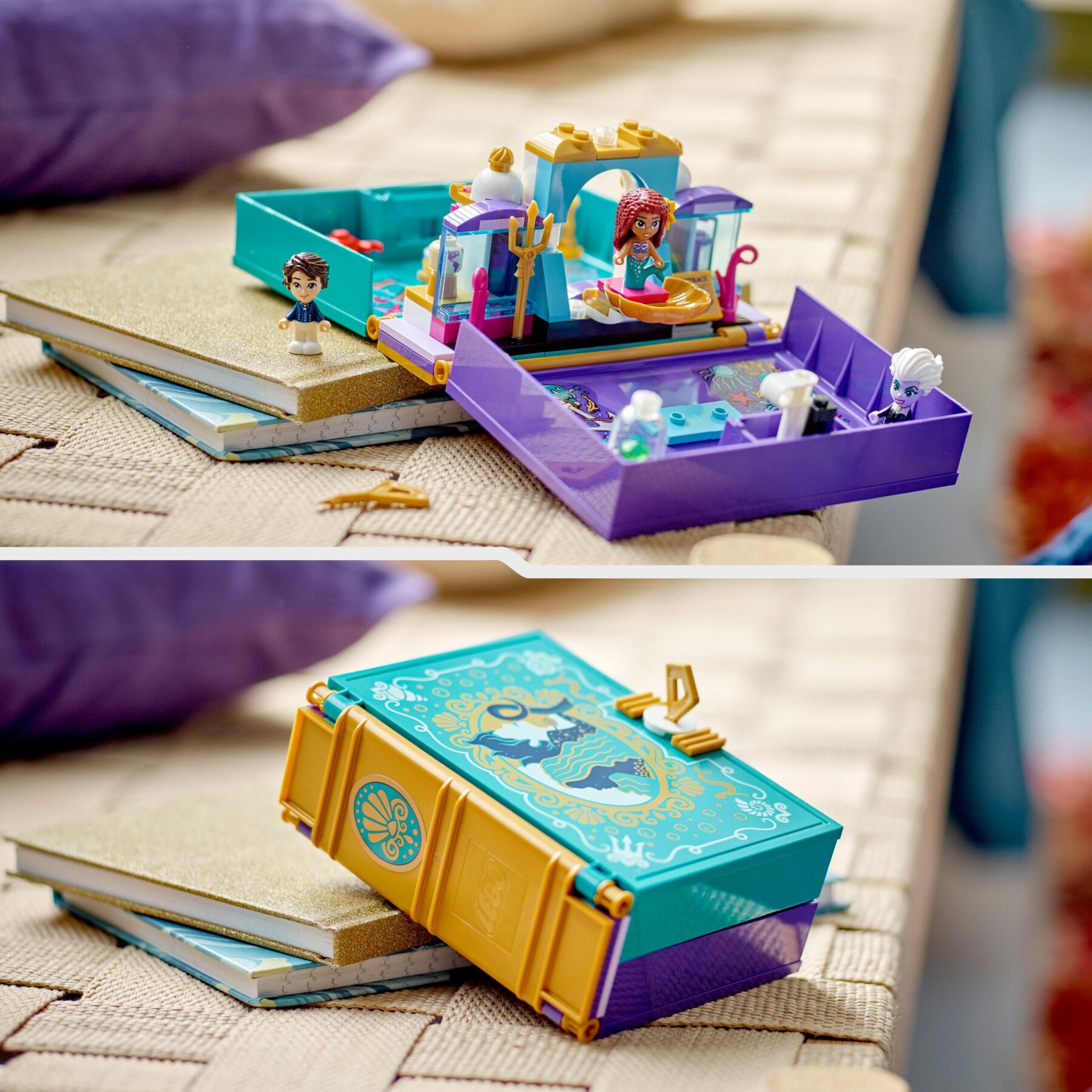 Lego disney princess 43213 libro delle fiabe della sirenetta con micro  bamboline di ariel, principe eric e ursula, film 2023 - Toys Center