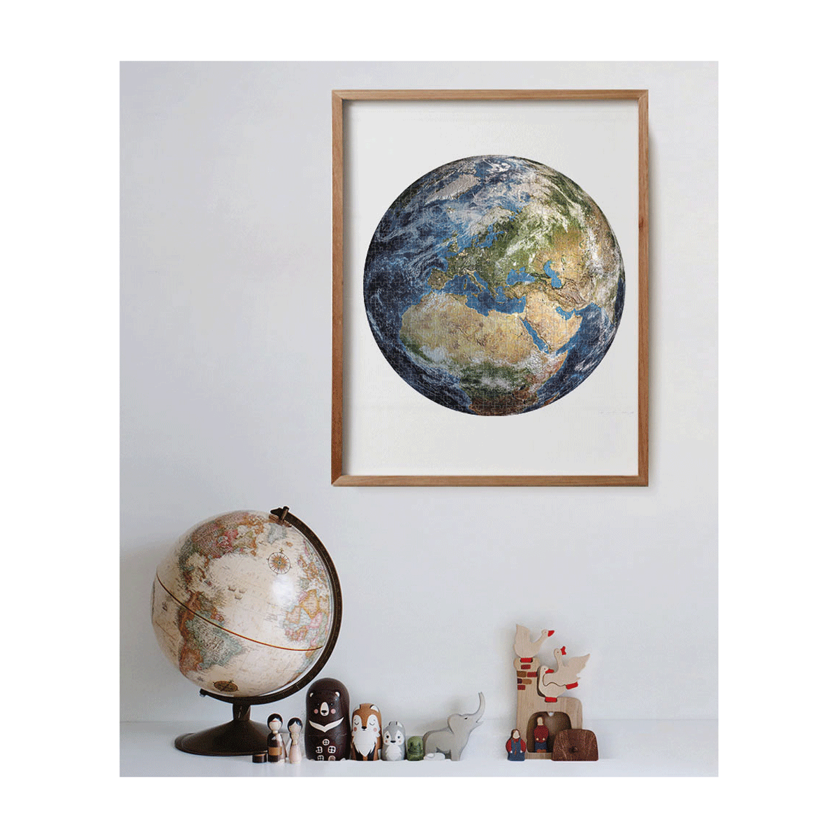 Clementoni puzzle round space collection - earth - 500 pezzi, puzzle adulti - CLEMENTONI