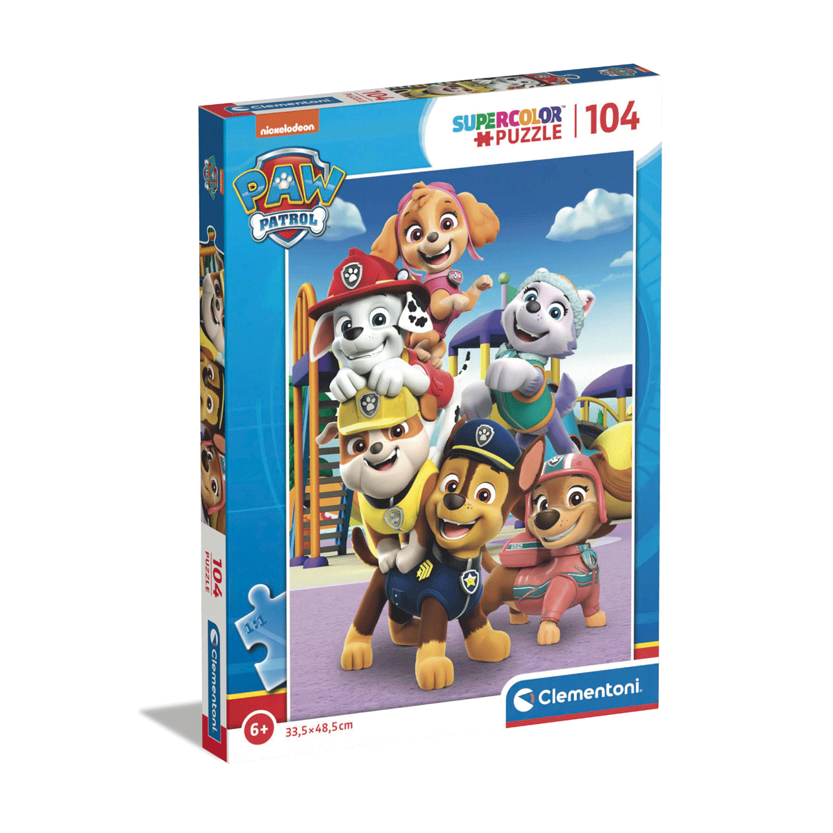 Clementoni supercolor puzzle - paw patrol - 104 pezzi, puzzle bambini 6 anni - CLEMENTONI