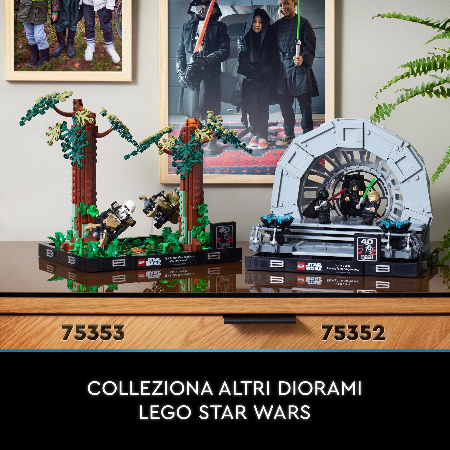 Lego star wars 75352 diorama sala del trono dell’imperatore, set duello con spade laser 40° anniversario del ritorno dello jedi - LEGO® Star Wars™, Star Wars