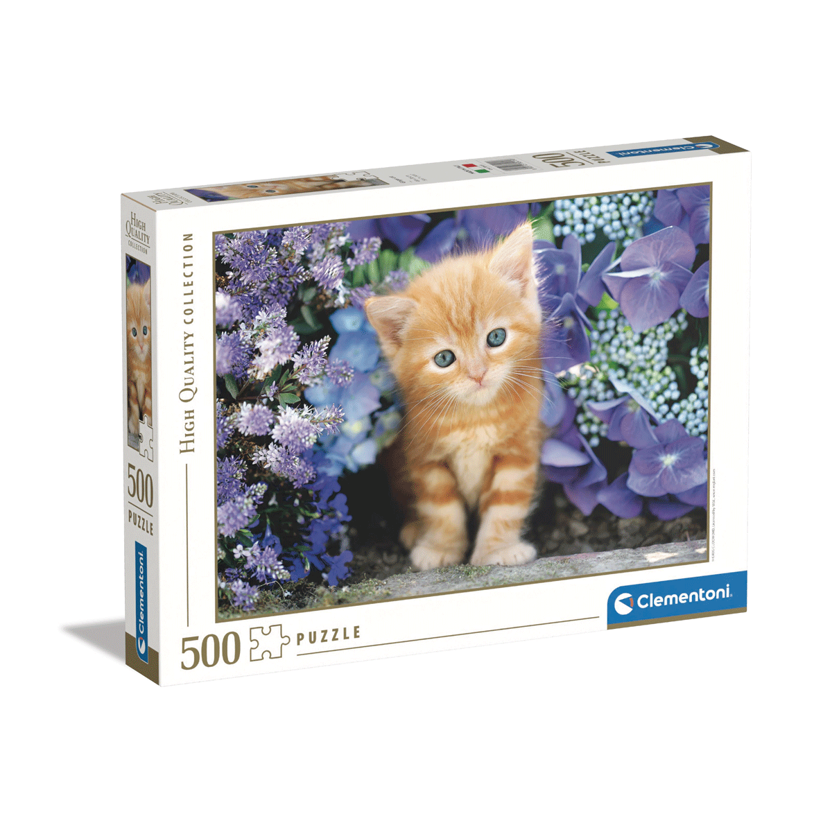 Clementoni puzzle high quality collection - ginger cat - 500 pezzi, puzzle adulti - CLEMENTONI