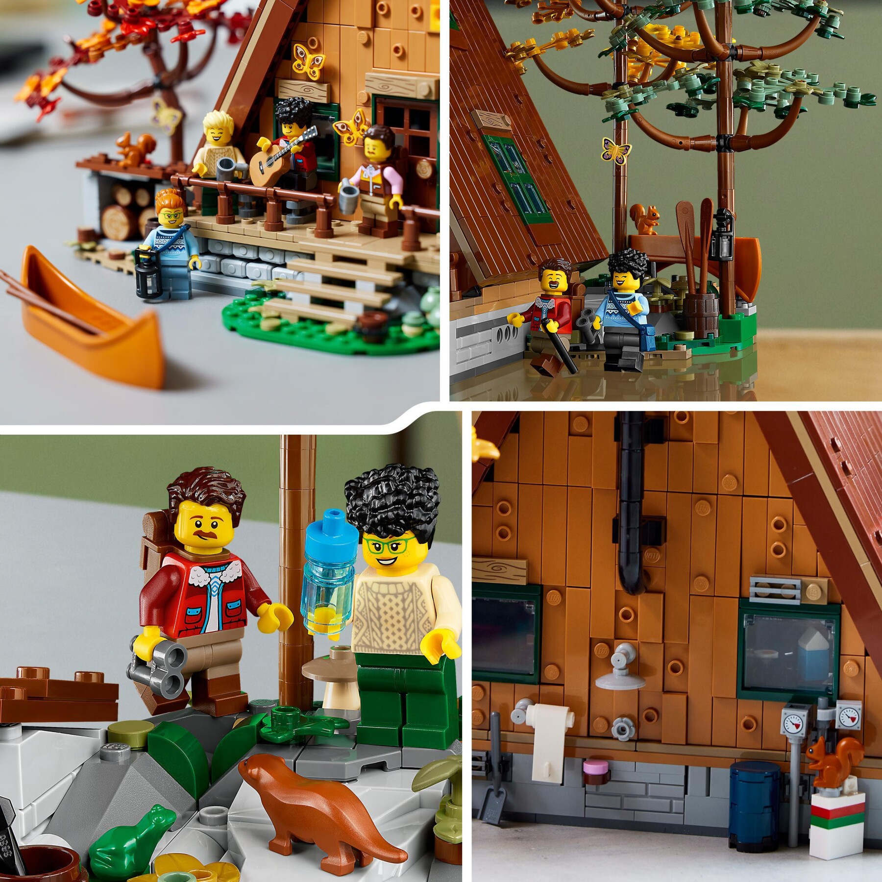Lego ideas 21338 baita, kit modellino casa da costruire per adulti con 4  minifigure personalizzabili e di animali selvatici - Toys Center