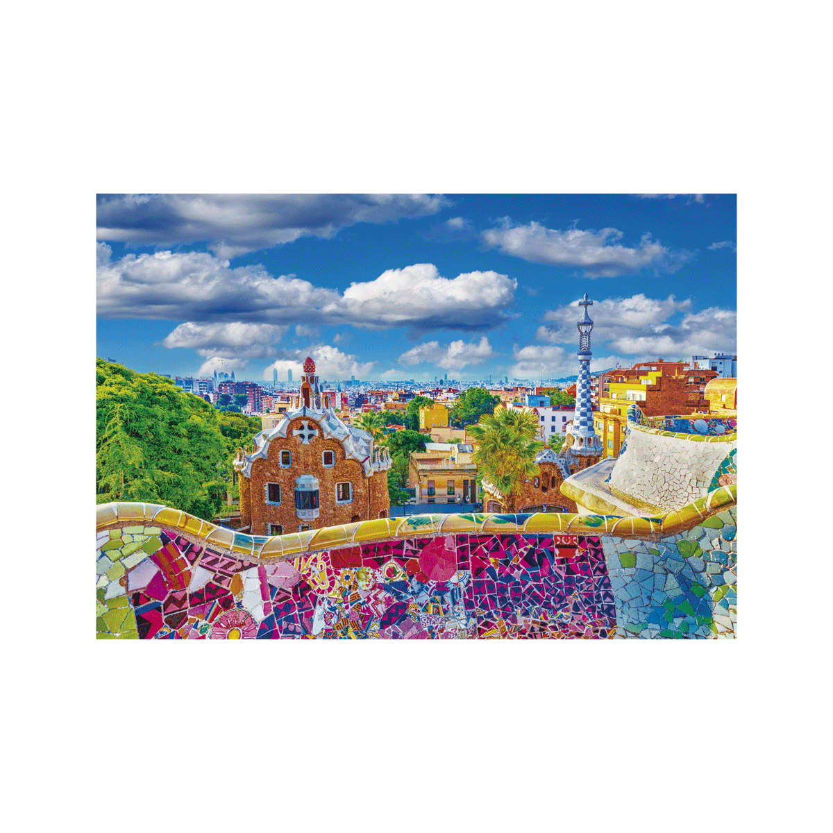 Clementoni puzzle high quality collection - park güell, barcelona - 1000 pezzi, puzzle adulti - CLEMENTONI