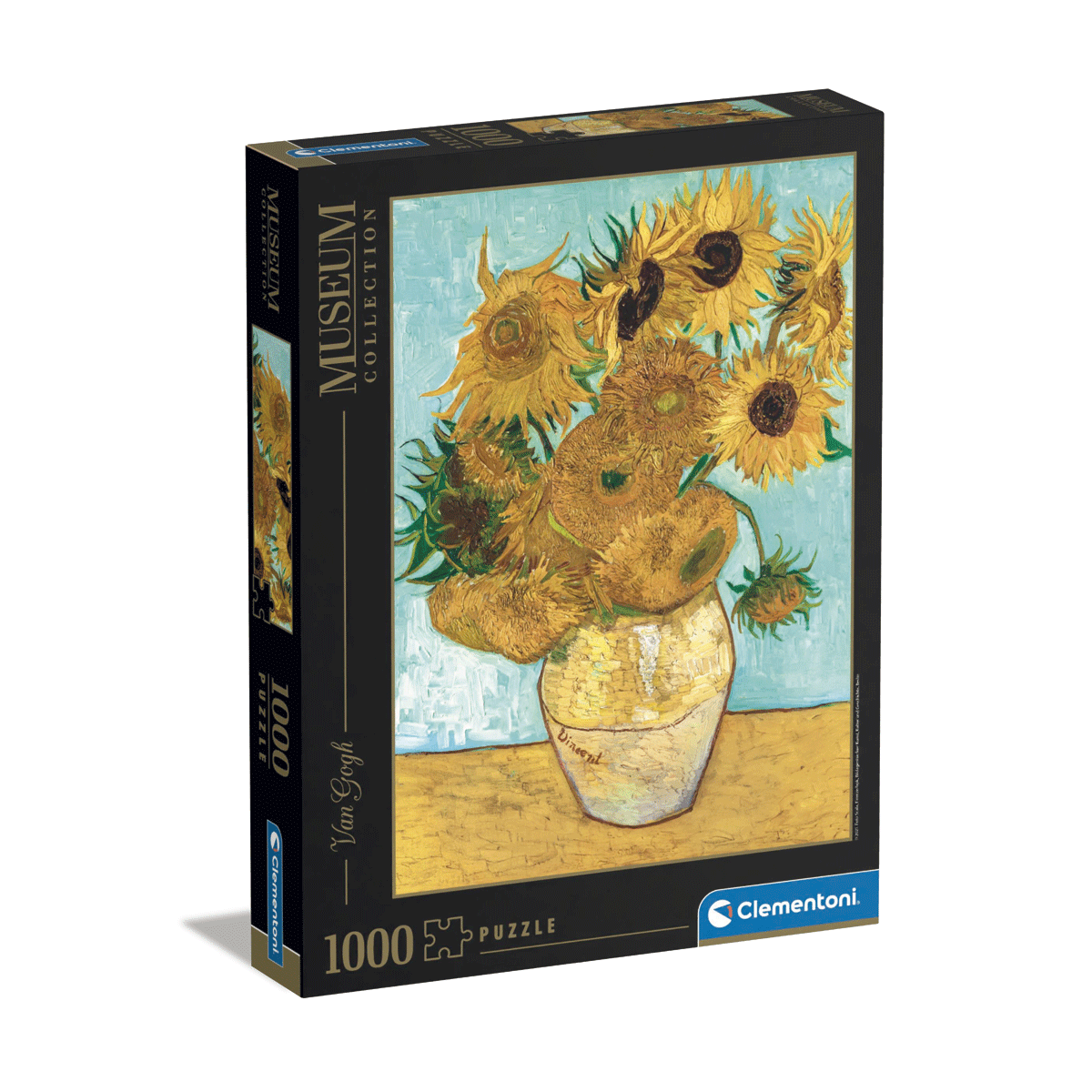 Clementoni puzzle museum collection - van gogh, "sunflowers" - 1000 pezzi, puzzle adulti - CLEMENTONI