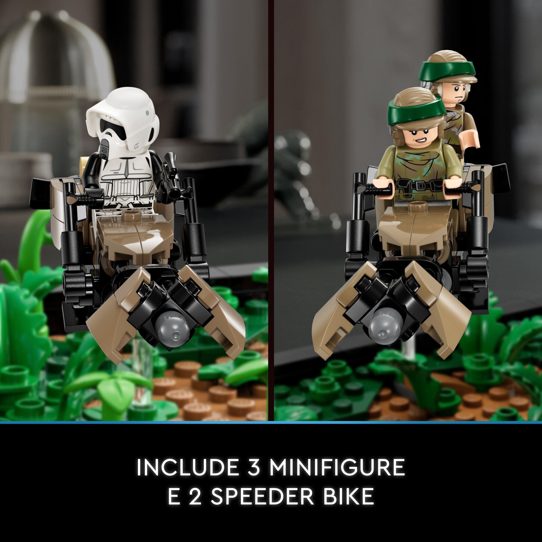 Lego star wars 75353 diorama inseguimento con lo speeder su endor con luke skywalker e principessa leia, il ritorno dello jedi - LEGO® Star Wars™, Star Wars
