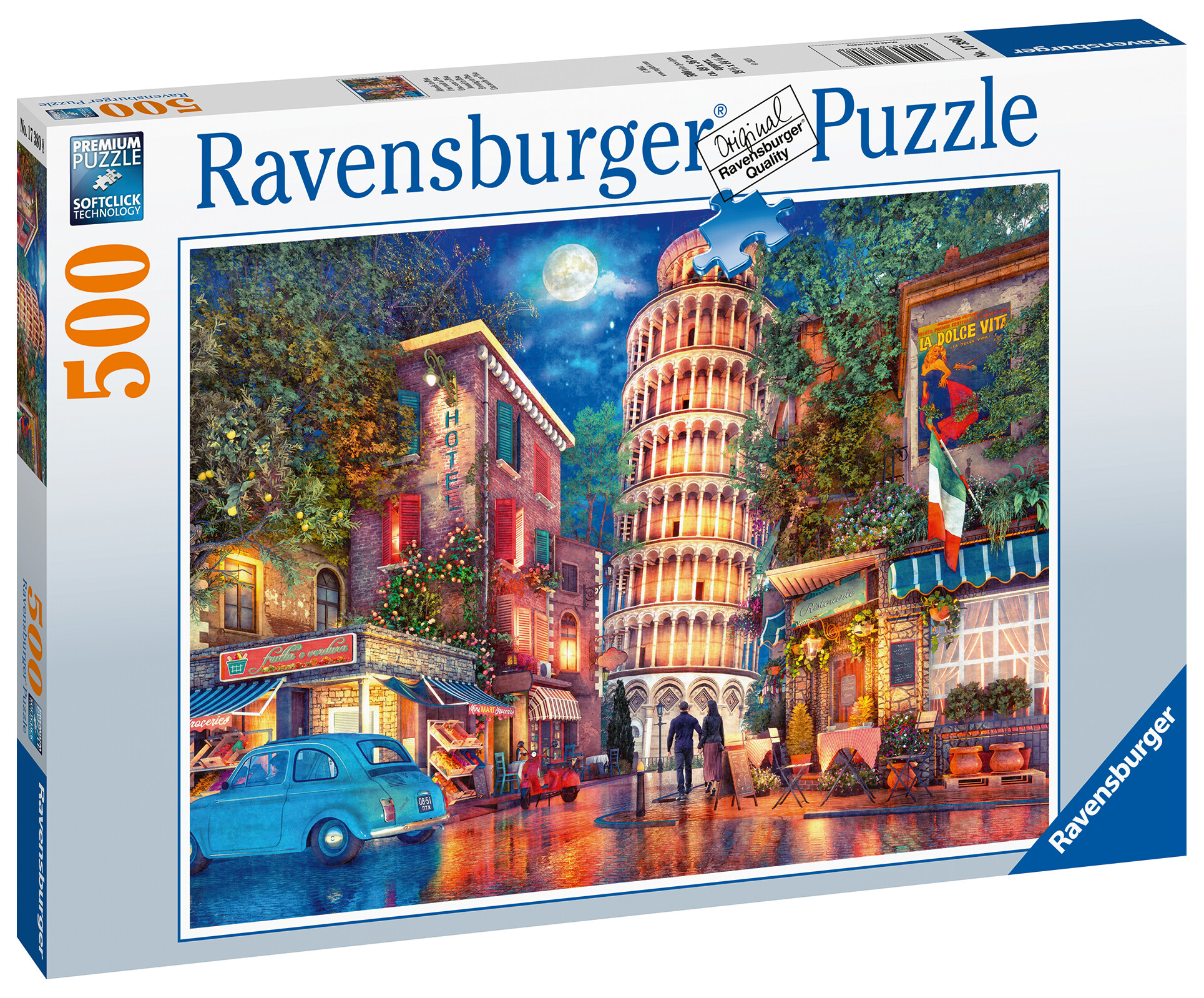 Ravensburger - puzzle una sera a pisa, 500 pezzi, puzzle adulti - RAVENSBURGER