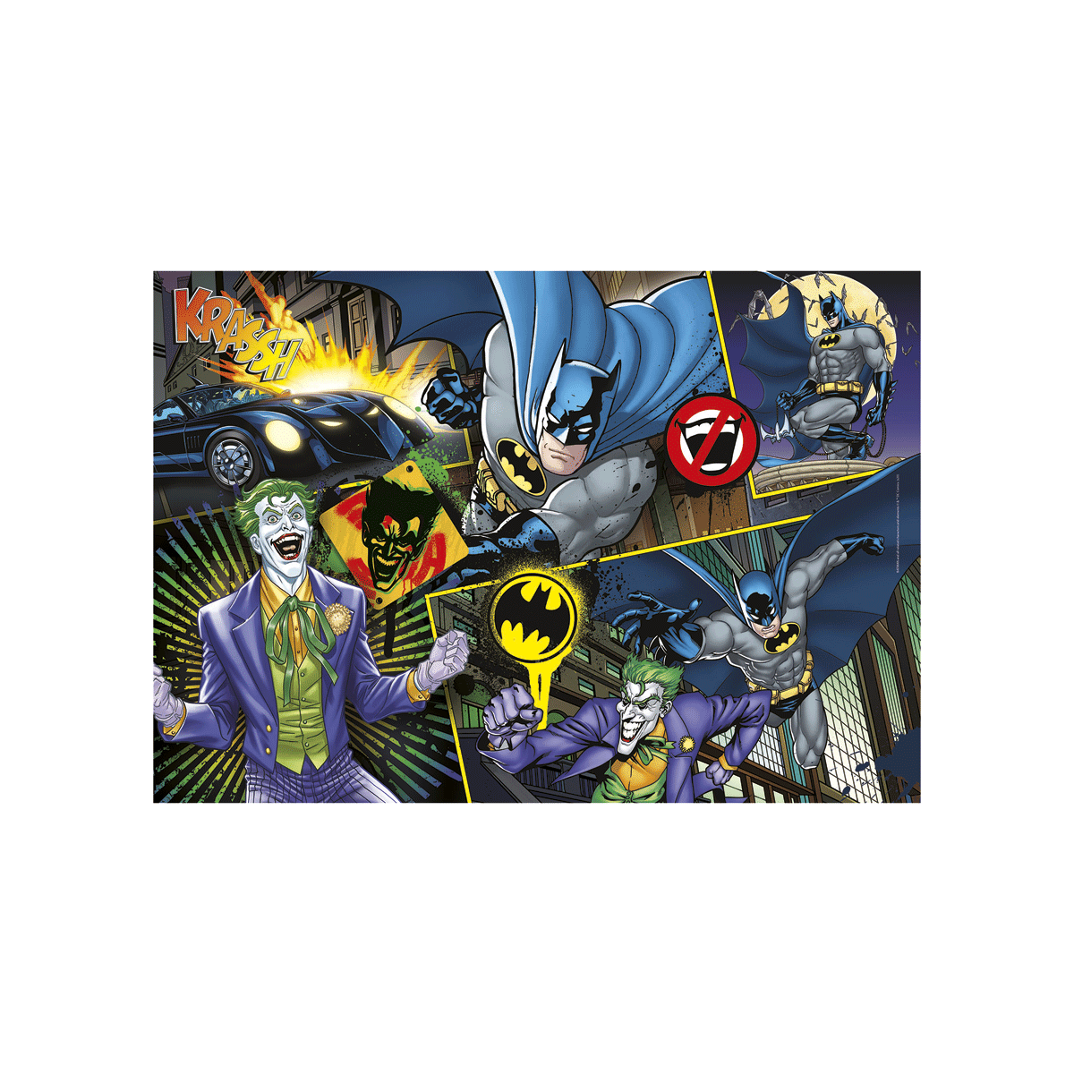 Clementoni supercolor puzzle - batman - 104 pezzi, puzzle bambini 6 anni - CLEMENTONI