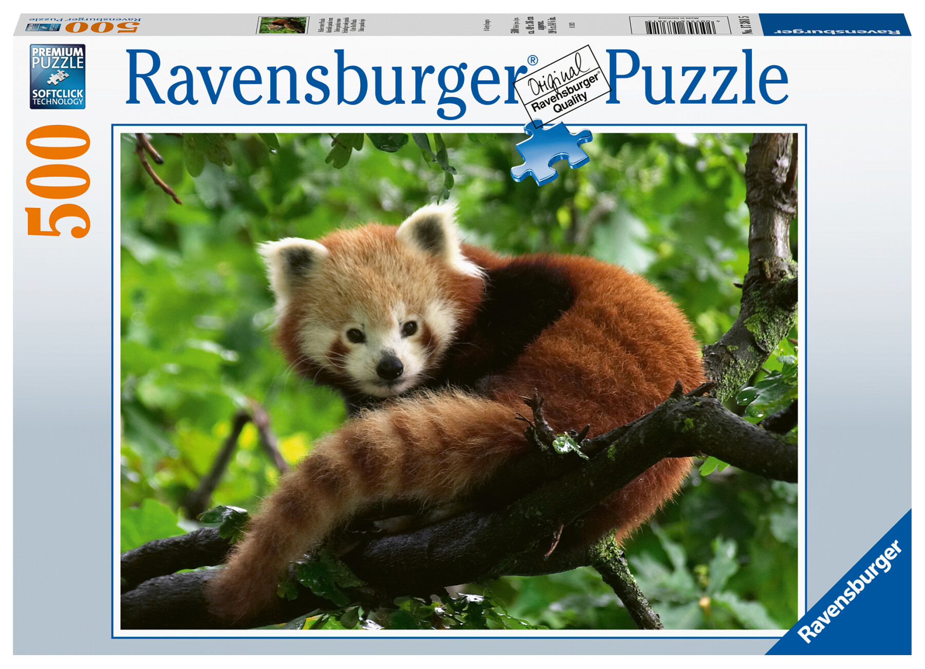 Ravensburger - puzzle panda rosso, 500 pezzi, puzzle adulti - RAVENSBURGER