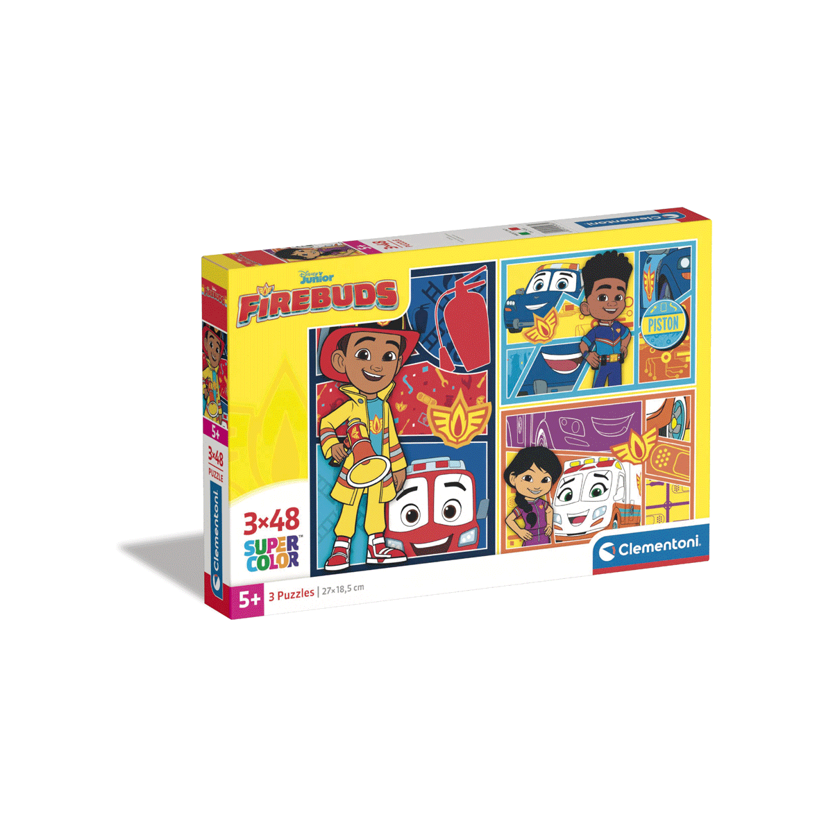 Clementoni supercolor puzzle - disney firebuds - 3x48 pezzi, puzzle bambini 5 anni - CLEMENTONI