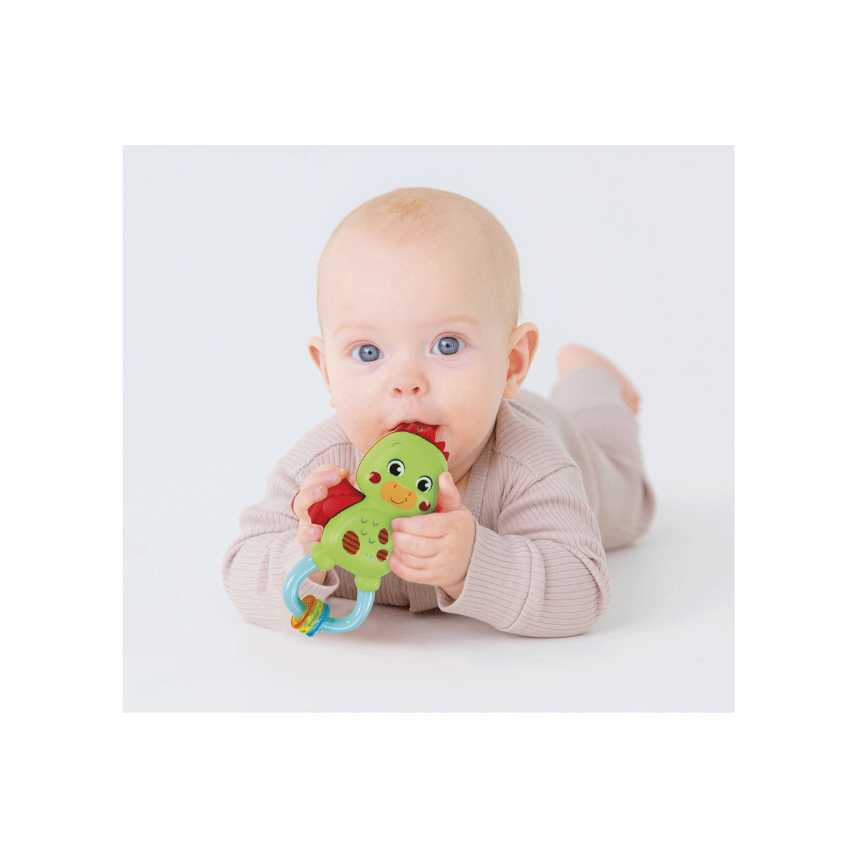 Baby clementoni - little dragon rattle - sonaglino neonato con massaggiagengive - BABY CLEMENTONI