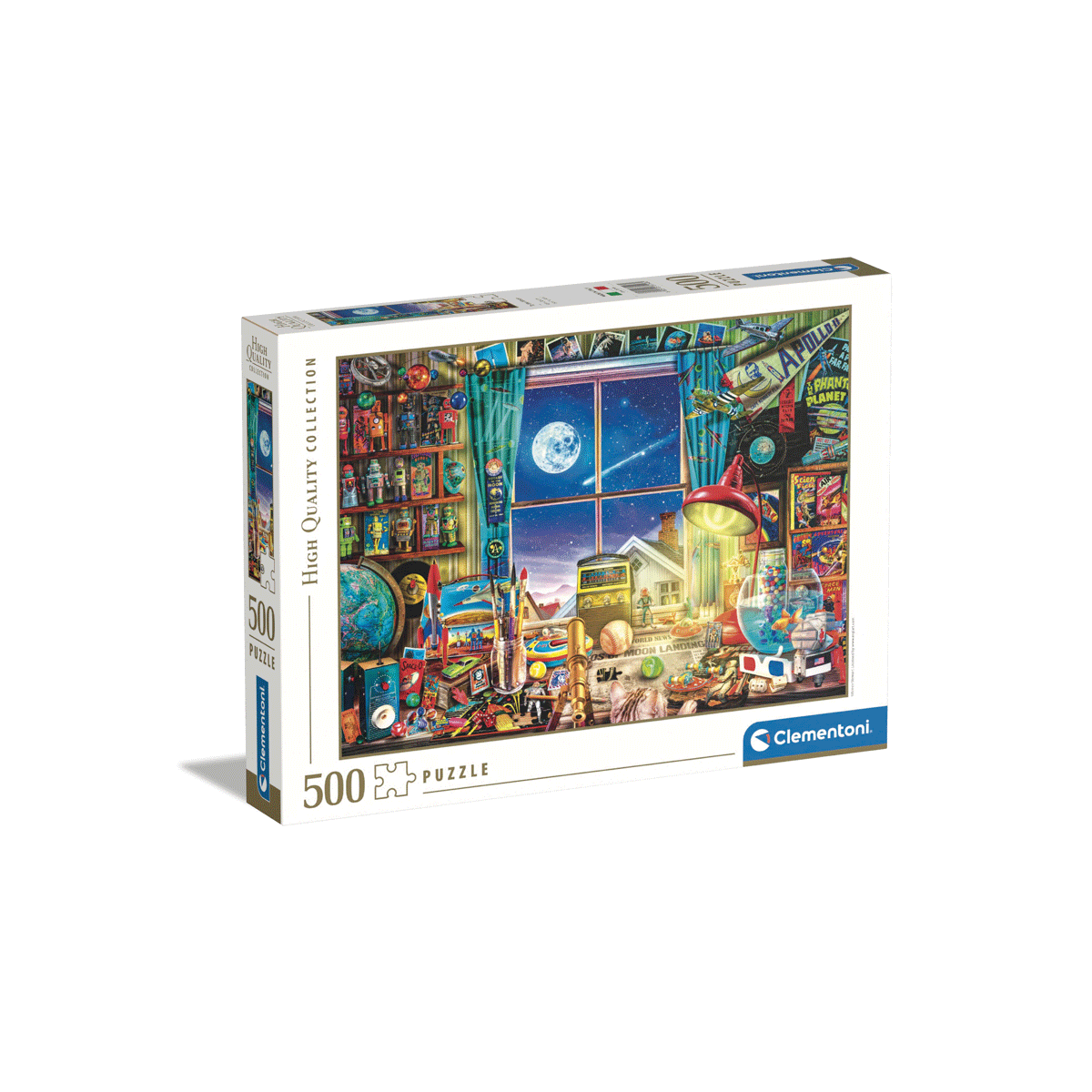 Clementoni puzzle high quality collection - to the moon - 500 pezzi, puzzle adulti - CLEMENTONI