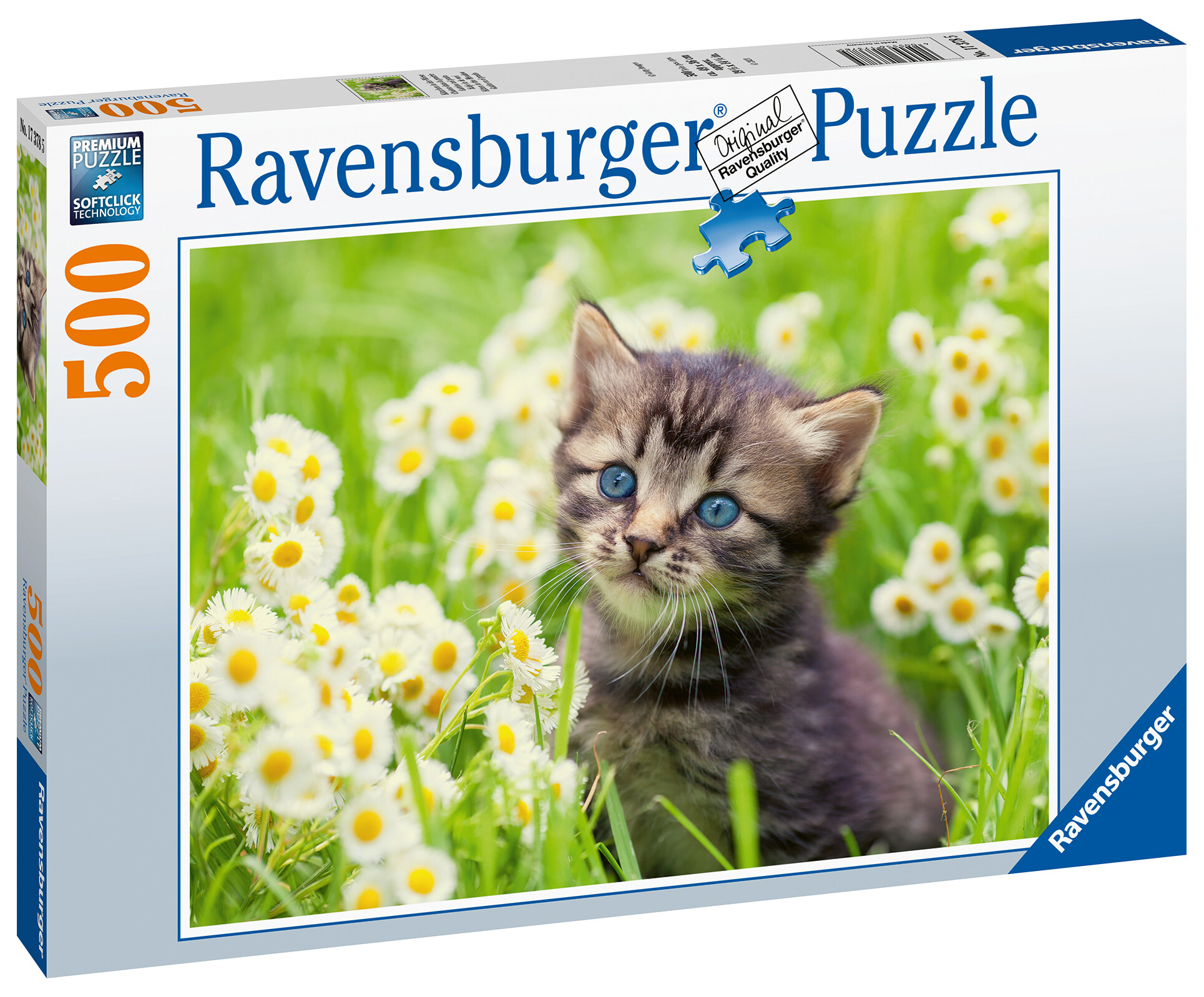 Ravensburger - puzzle gattino nel prato, 500 pezzi, puzzle adulti - RAVENSBURGER