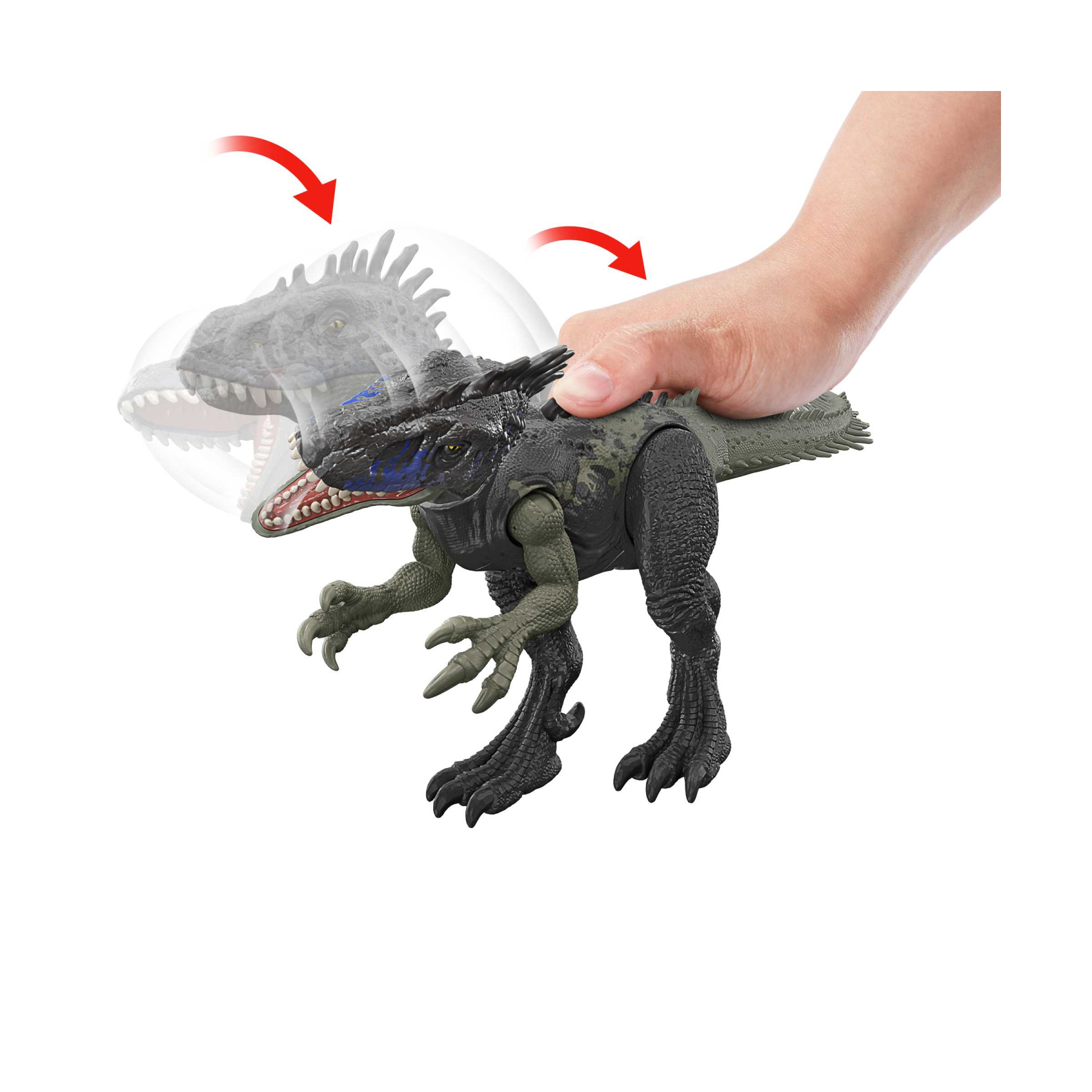 Jurassic world - ruggito selvaggio, driptosauro, con suoni e mosse d'attacco, dimensioni medie, snodato e con gioco digitale​, giocattolo per bambini, 4+ anni, hlp15 - Jurassic World