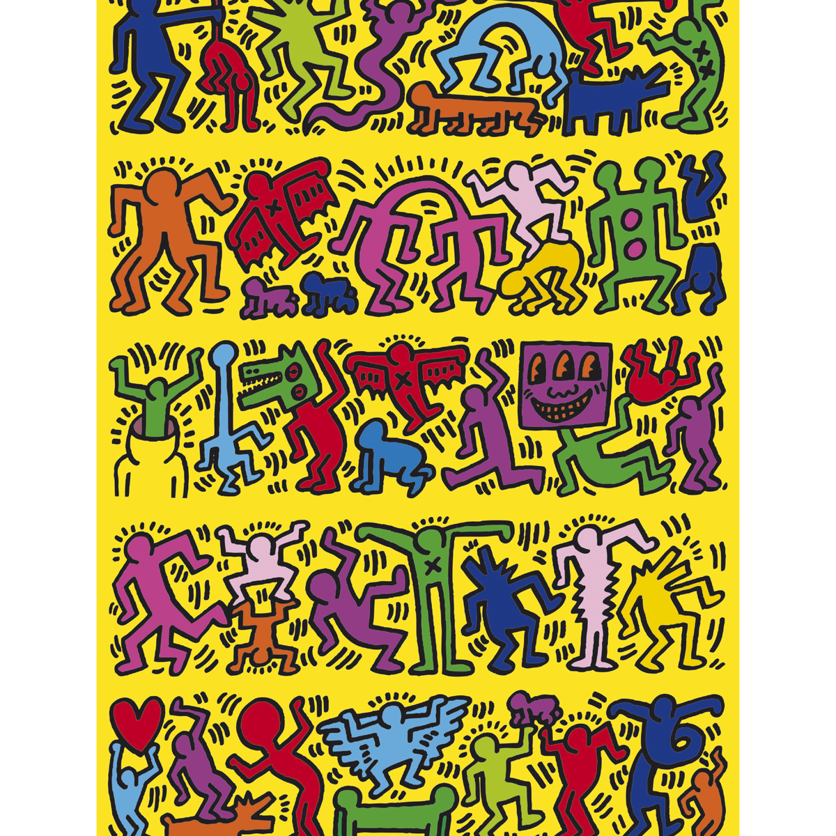 Clementoni puzzle novo art series - keith haring - 1000 pezzi, puzzle adulti - CLEMENTONI