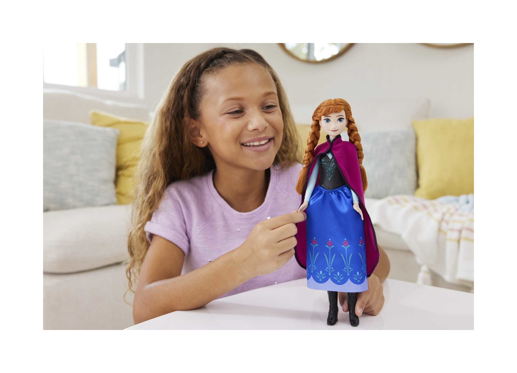 Disney frozen - anna, bambola con abito elegante e accessori ispirati al film dsney frozen 1, giocattolo per bambini, 3+ anni, hlw49 - DISNEY PRINCESS, Frozen