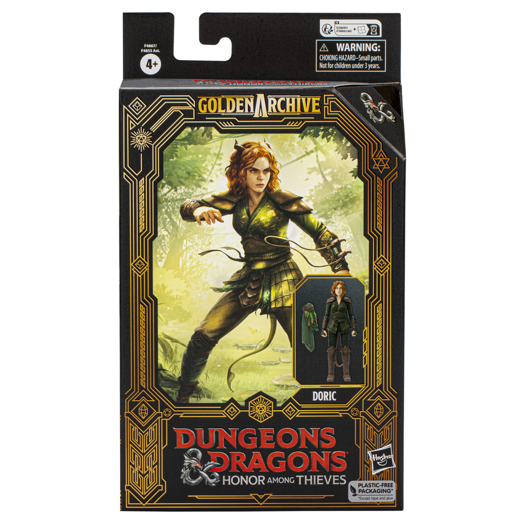 Dungeons & dragons: l'onore dei ladri, golden archive, doric, action figure collezionabile per adulti, action figure d&d in scala da 15 cm - 