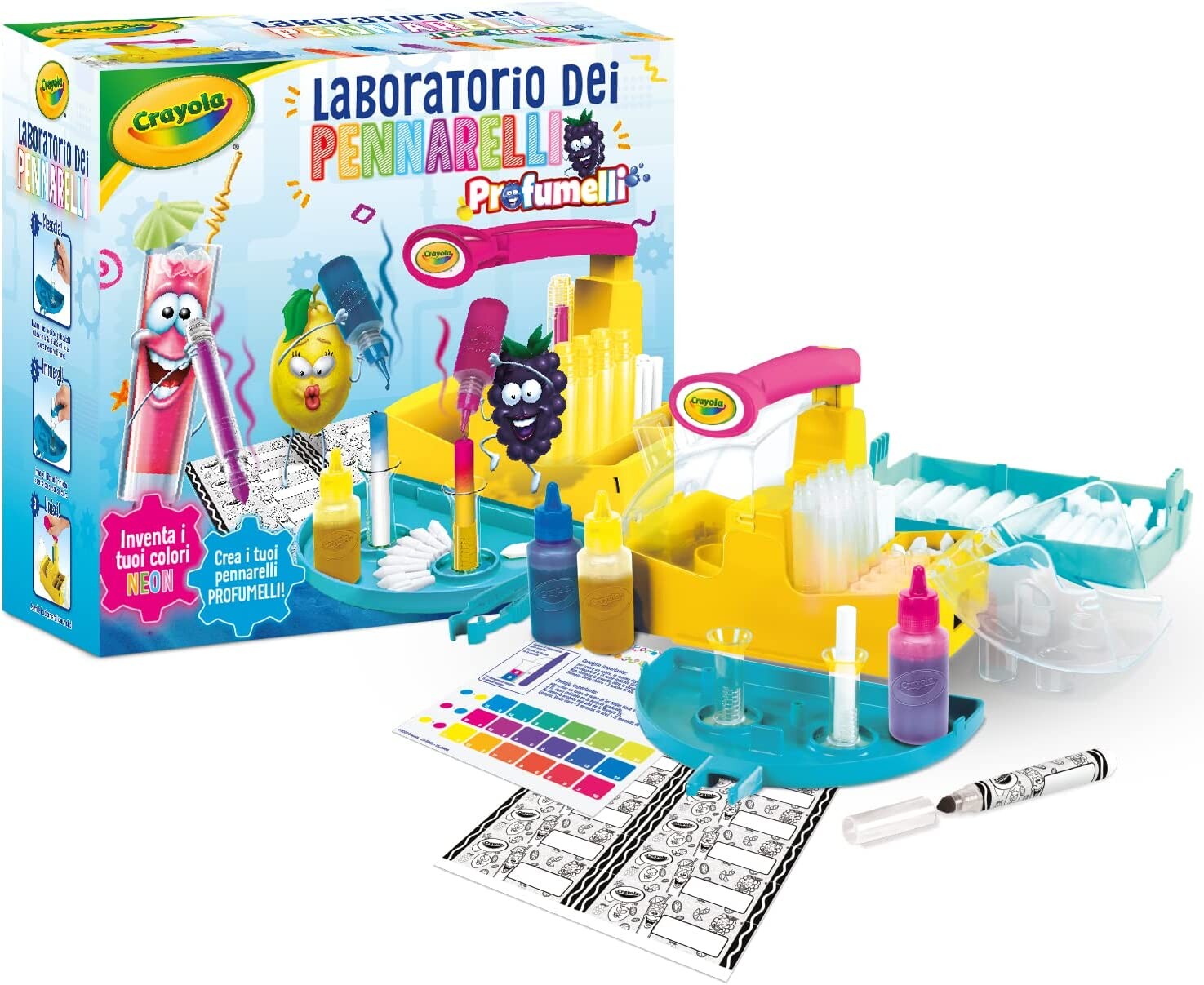 Crayola - laboratorio dei pennarelli profumelli - neon edition - crea i  tuoi pennarelli! inventa i tuoi colori! - Toys Center