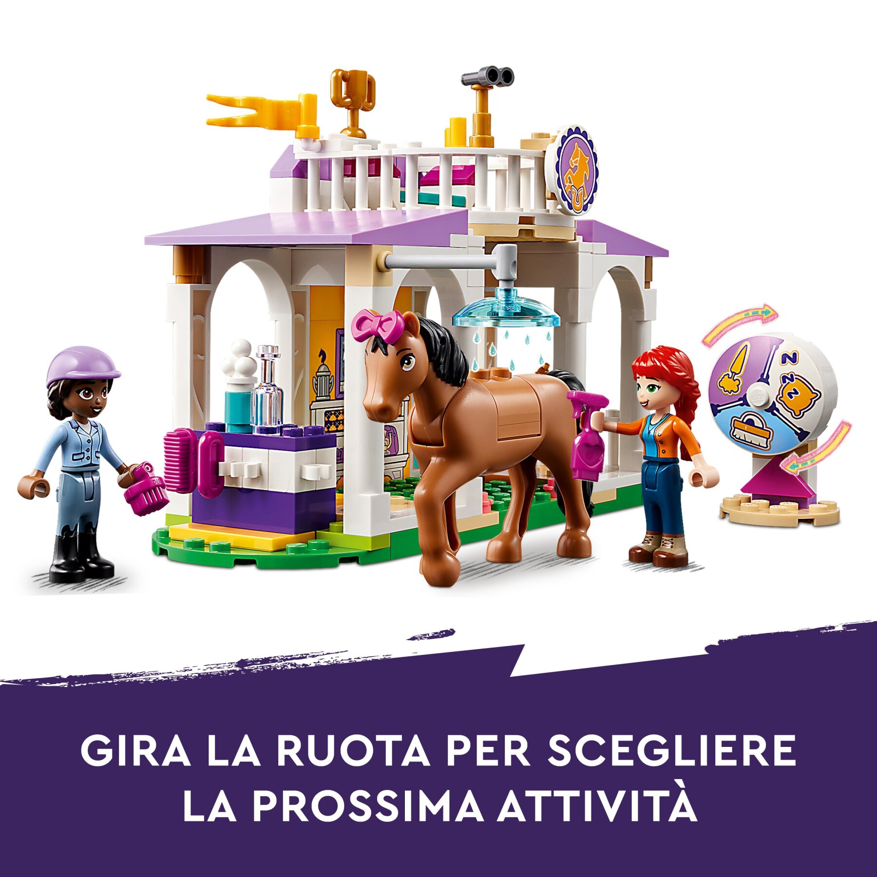 Lego friends 41746 addestramento equestre, scuderia cavalli giocattolo e mini bamboline, cura degli animali, regalo per bambini - LEGO FRIENDS