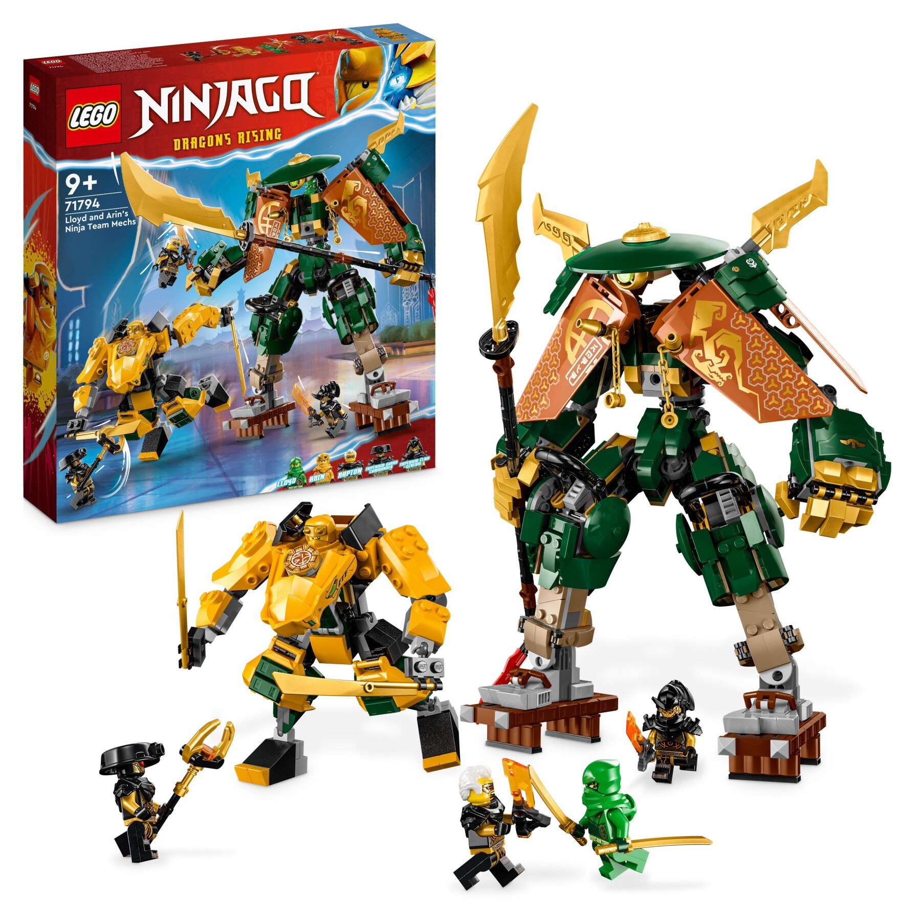 Lego ninjago 71794 team mech ninja di lloyd e arin, set con 2 action figure  combinabili e 5 minifigure, giochi per bambini 9+ - Toys Center