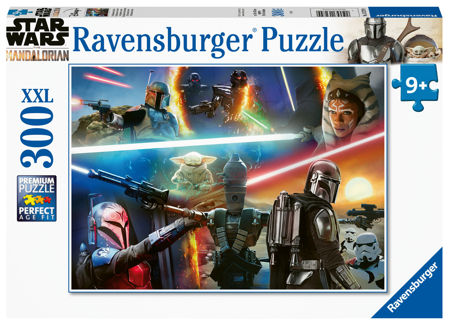 Ravensburger - puzzle the mandalorian, 300 pezzi xxl, età raccomandata 9+ anni - RAVENSBURGER, Star Wars