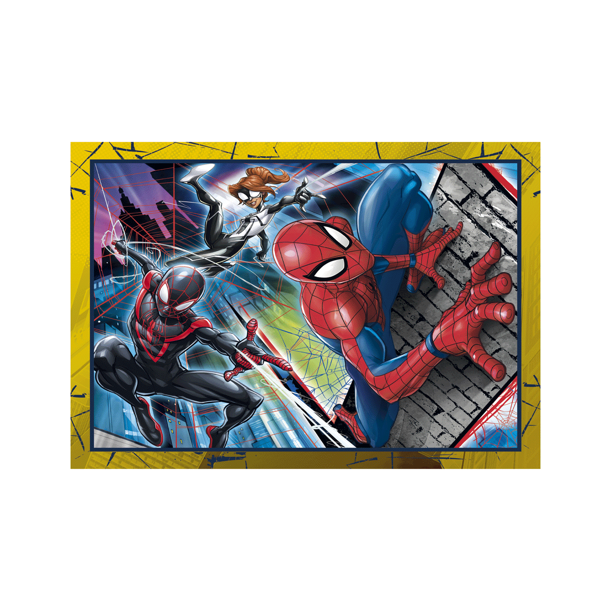 Clementoni supercolor puzzle 4in1 marvel spiderman - 1x12 + 1x16 + 1x20 + 1x24 pezzi, puzzle bambini 3 anni - CLEMENTONI