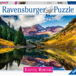 Ravensburger - puzzle aspen, colorado, collezione beautiful mountains, 1000 pezzi, puzzle adulti - RAVENSBURGER
