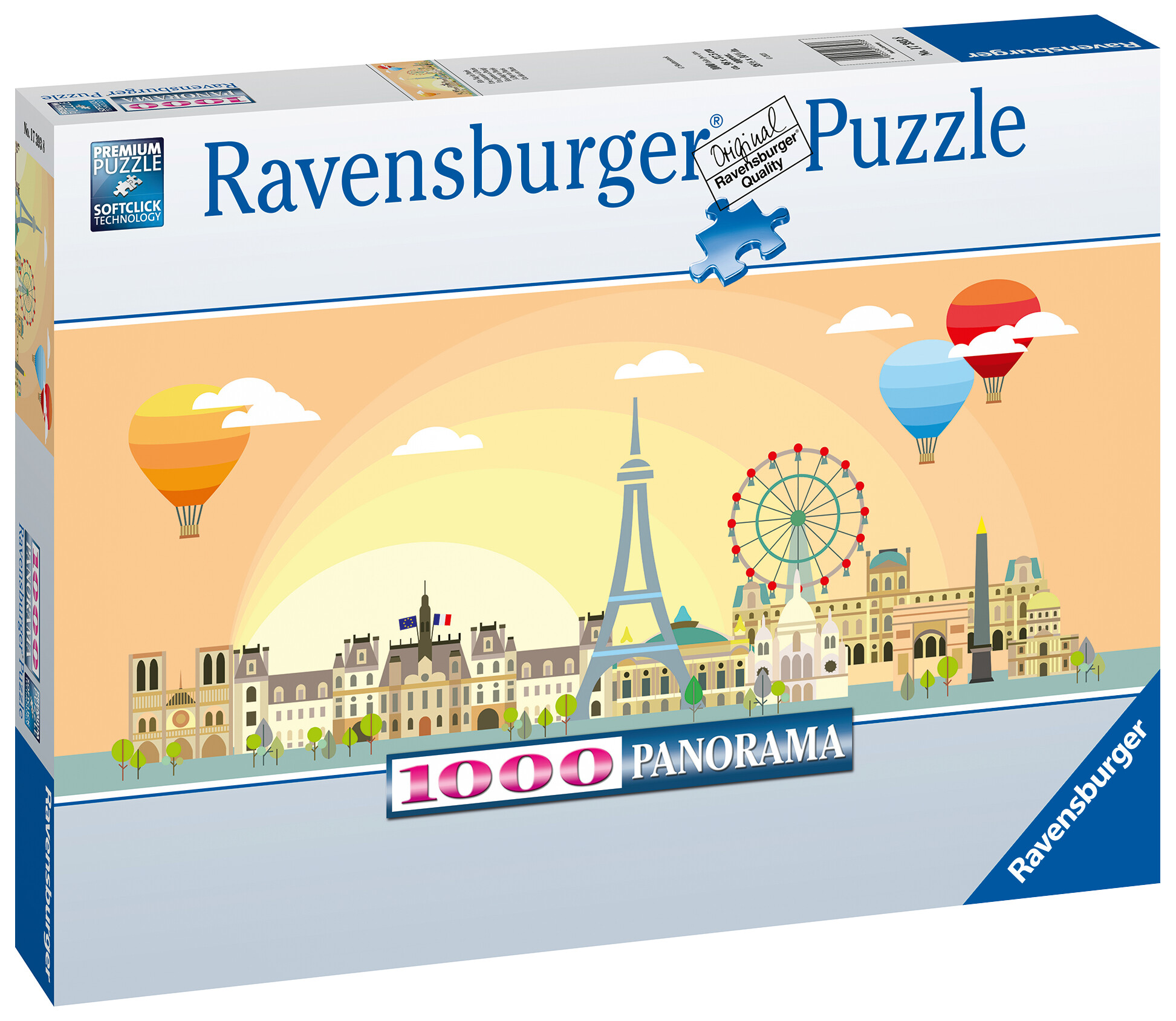 Ravensburger - puzzle un giorno a parigi, collezione panorama, 1000 pezzi, puzzle adulti - RAVENSBURGER