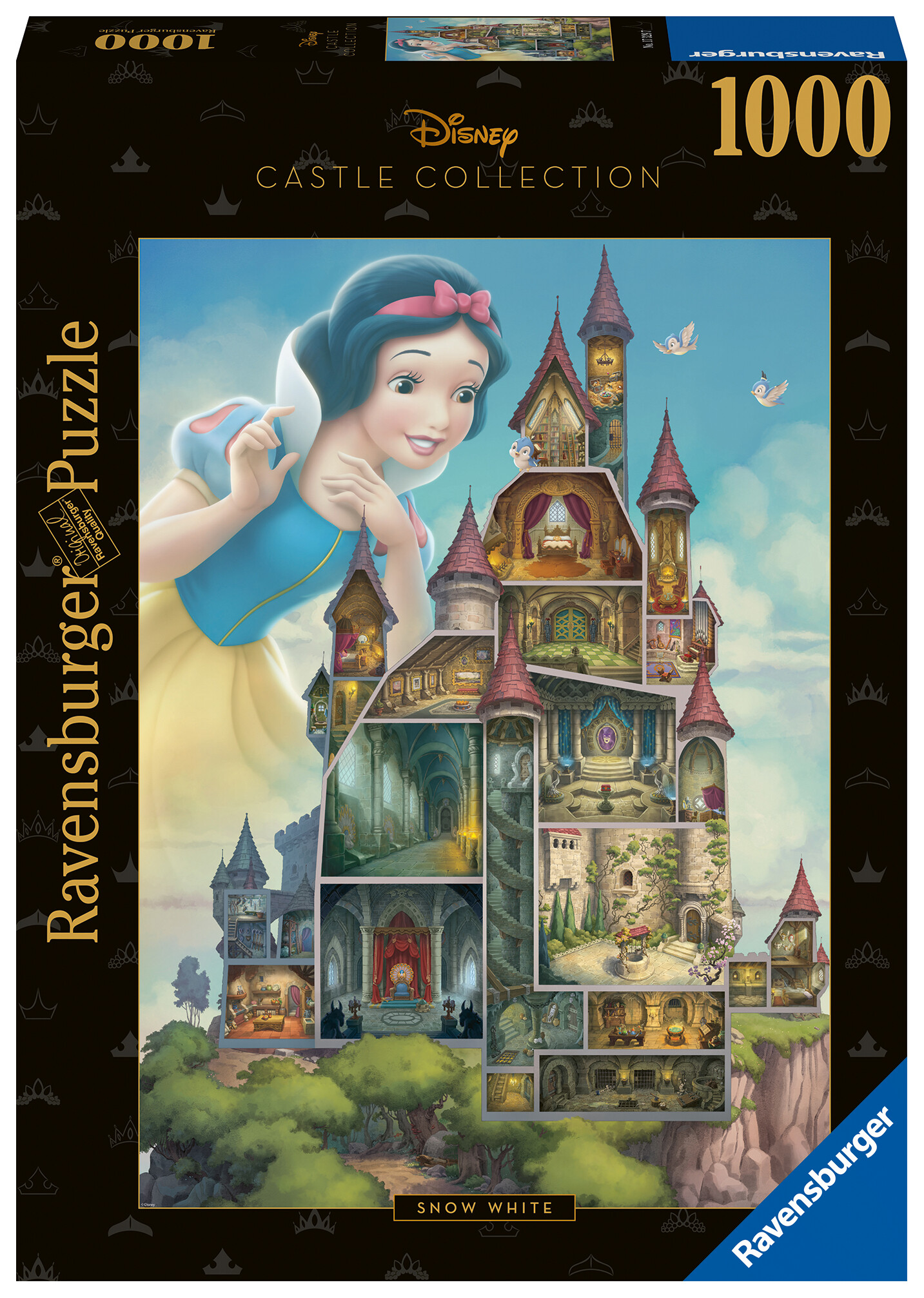 Ravensburger - puzzle biancaneve - disney castles, 1000 pezzi, puzzle adulti - DISNEY PRINCESS, RAVENSBURGER