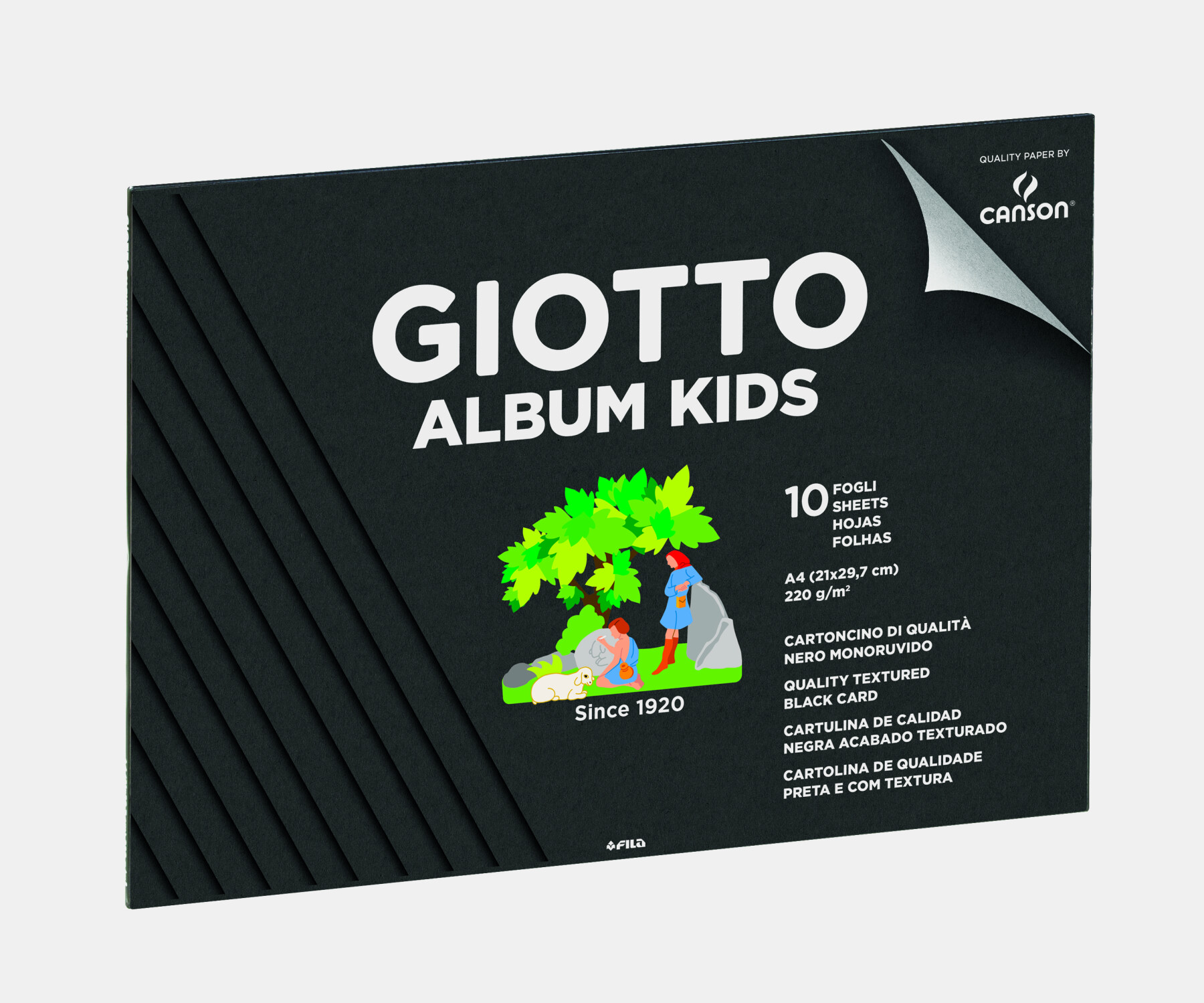 Giotto album kids carta nera - album a4 10 fogli 220 g/m2 - GIOTTO