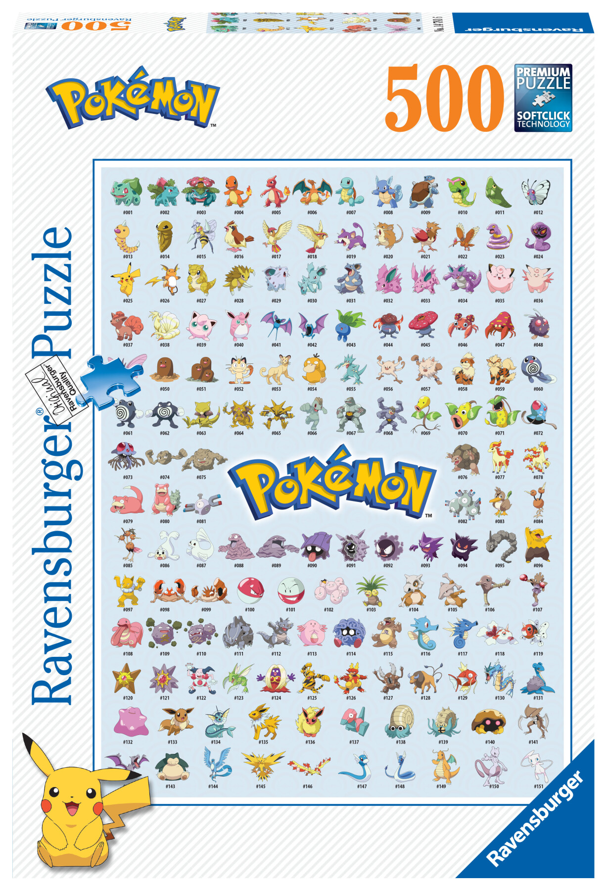 Ravensburger - puzzle pokémon, 500 pezzi, puzzle adulti - POKEMON, RAVENSBURGER