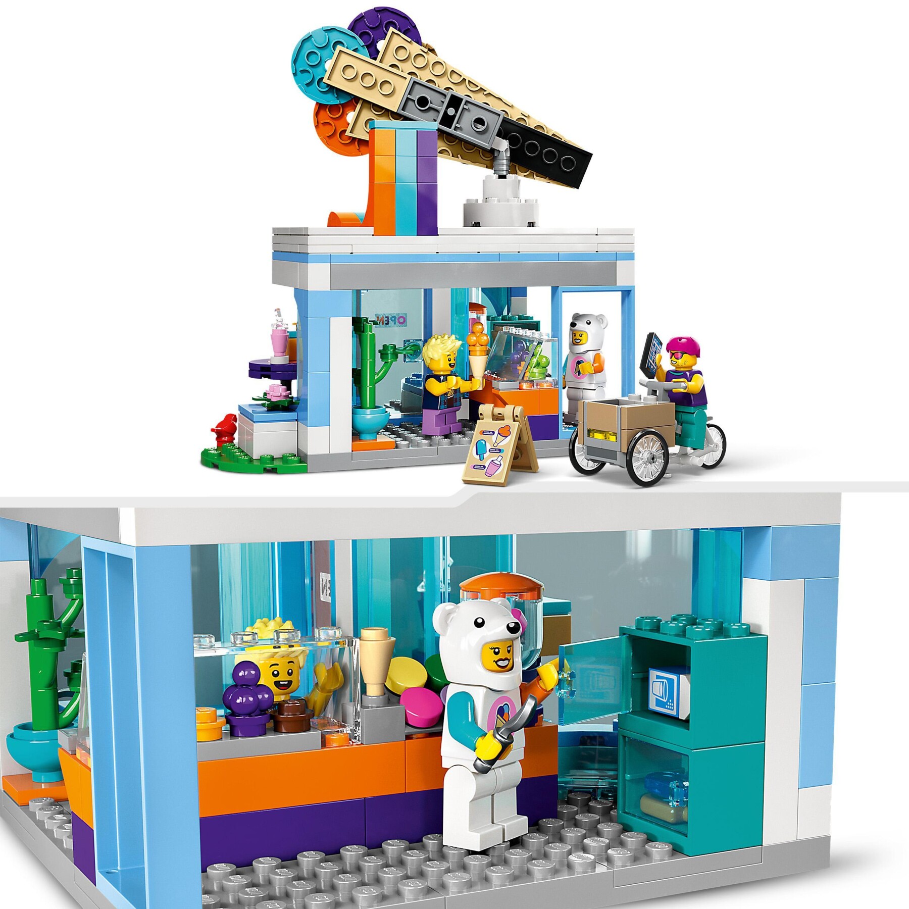 Lego city 60363 gelateria, giochi per bambini 6+ anni con carretto dei gelati giocattolo e 3 minifigure, idea regalo, set 2023 - LEGO CITY
