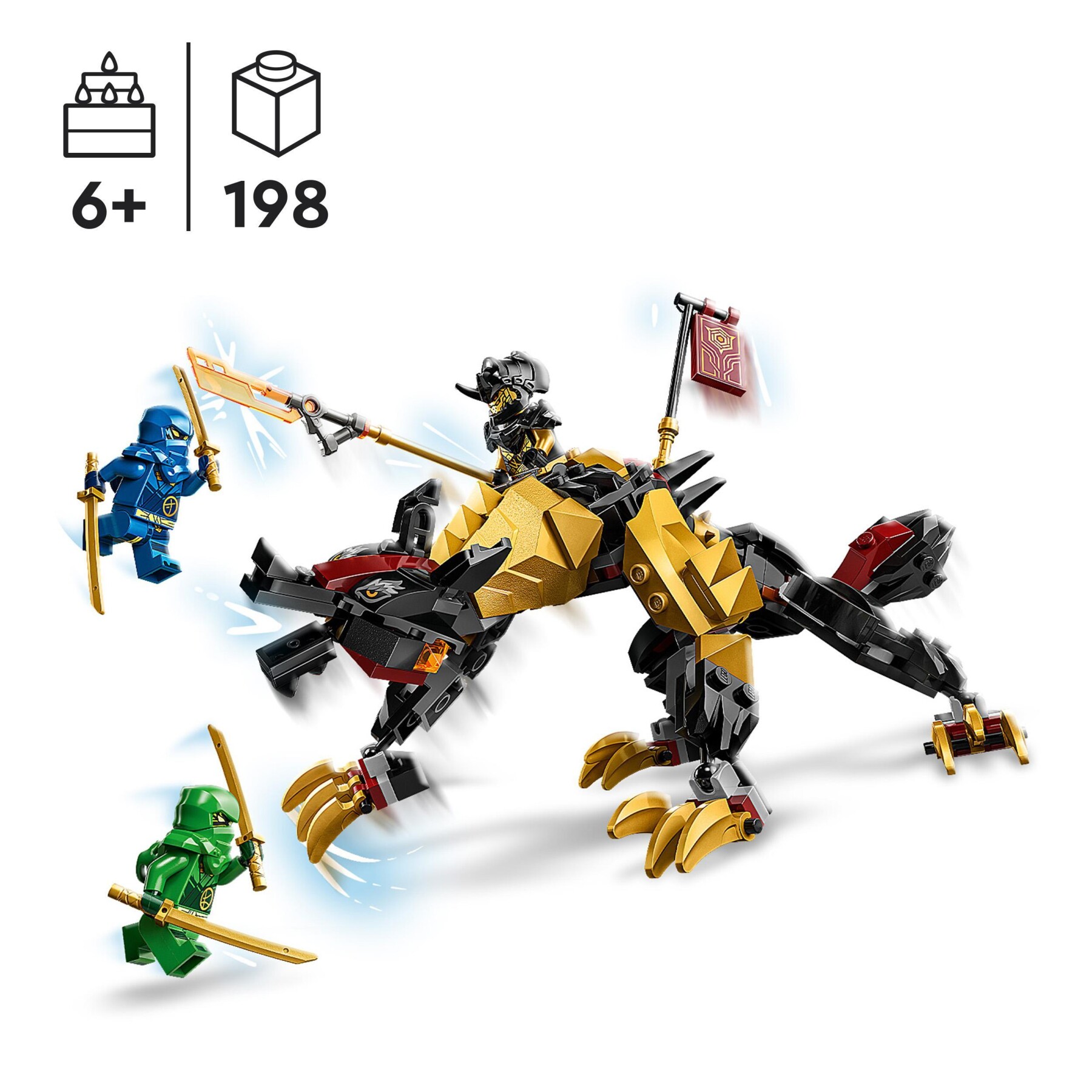 Lego ninjago 71790 cavaliere del drago cacciatore imperium, mostro giocattolo con 3 minifigure, giochi per bambini 6+ anni - LEGO NINJAGO