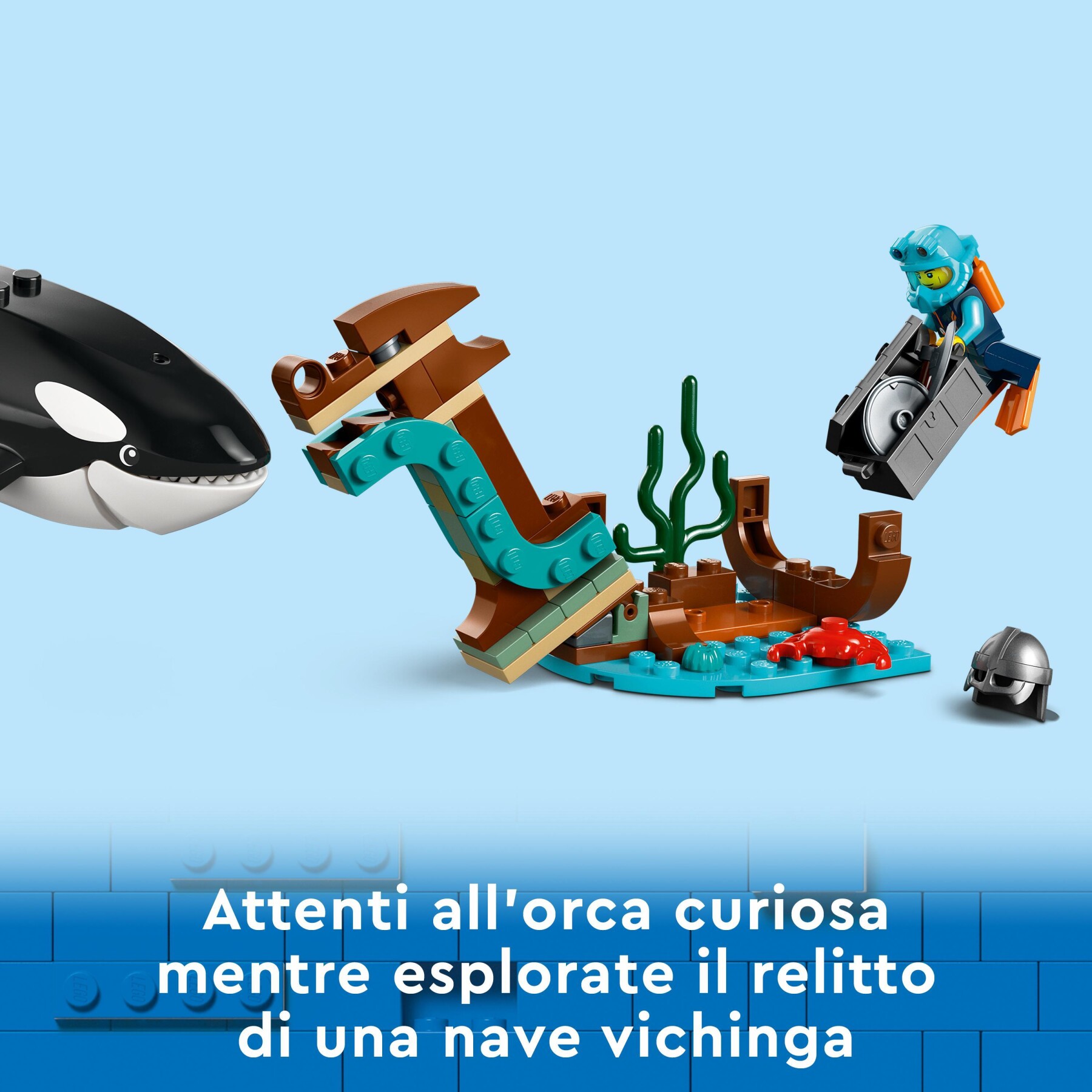 Lego city 60368 esploratore artico, grande nave giocattolo galleggiante con elicottero, gommone, sottomarino e relitto barca - LEGO CITY