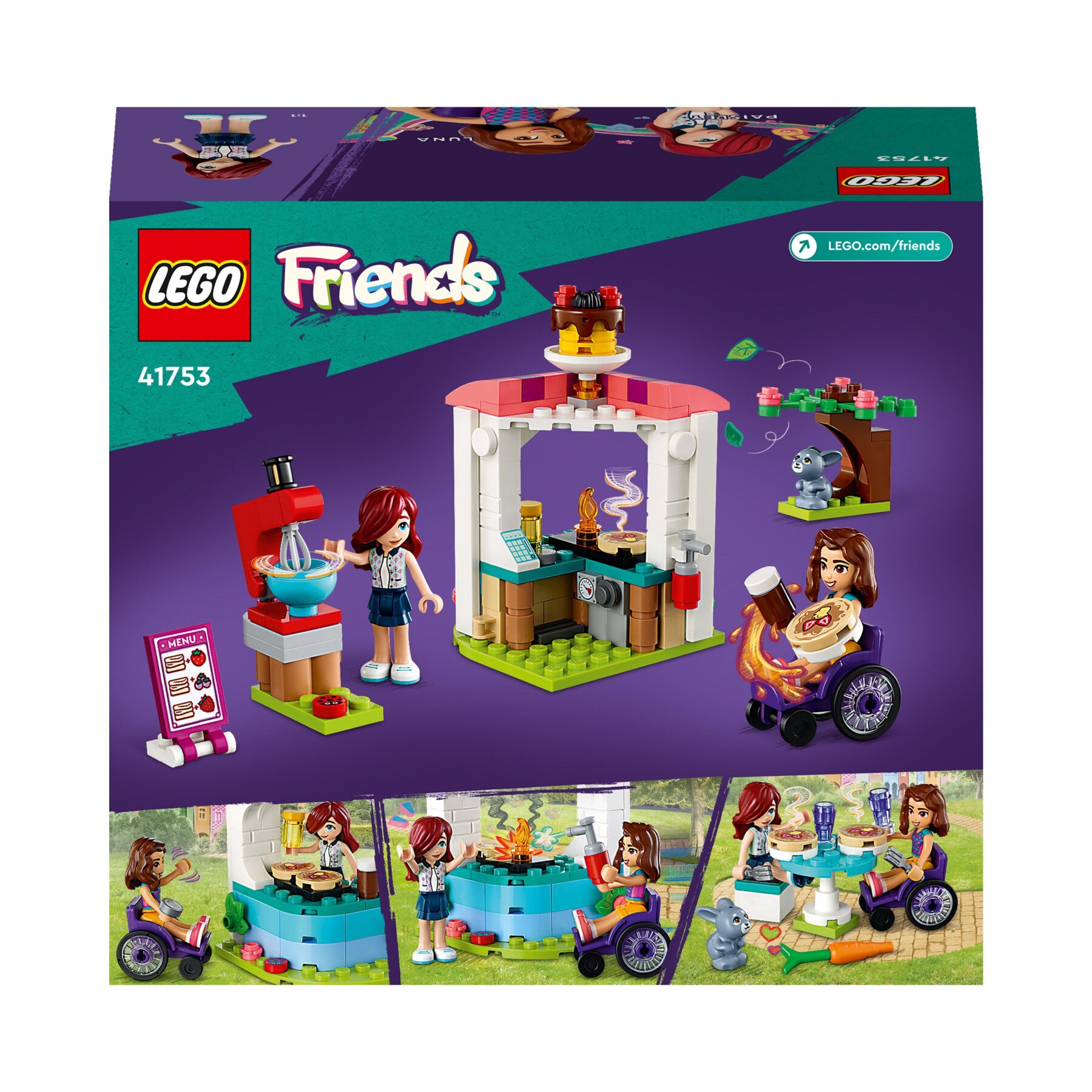 Lego friends 41753 negozio di pancake, giochi creativi per bambini e bambine  6+ anni con mini bamboline e coniglio giocattolo - Toys Center