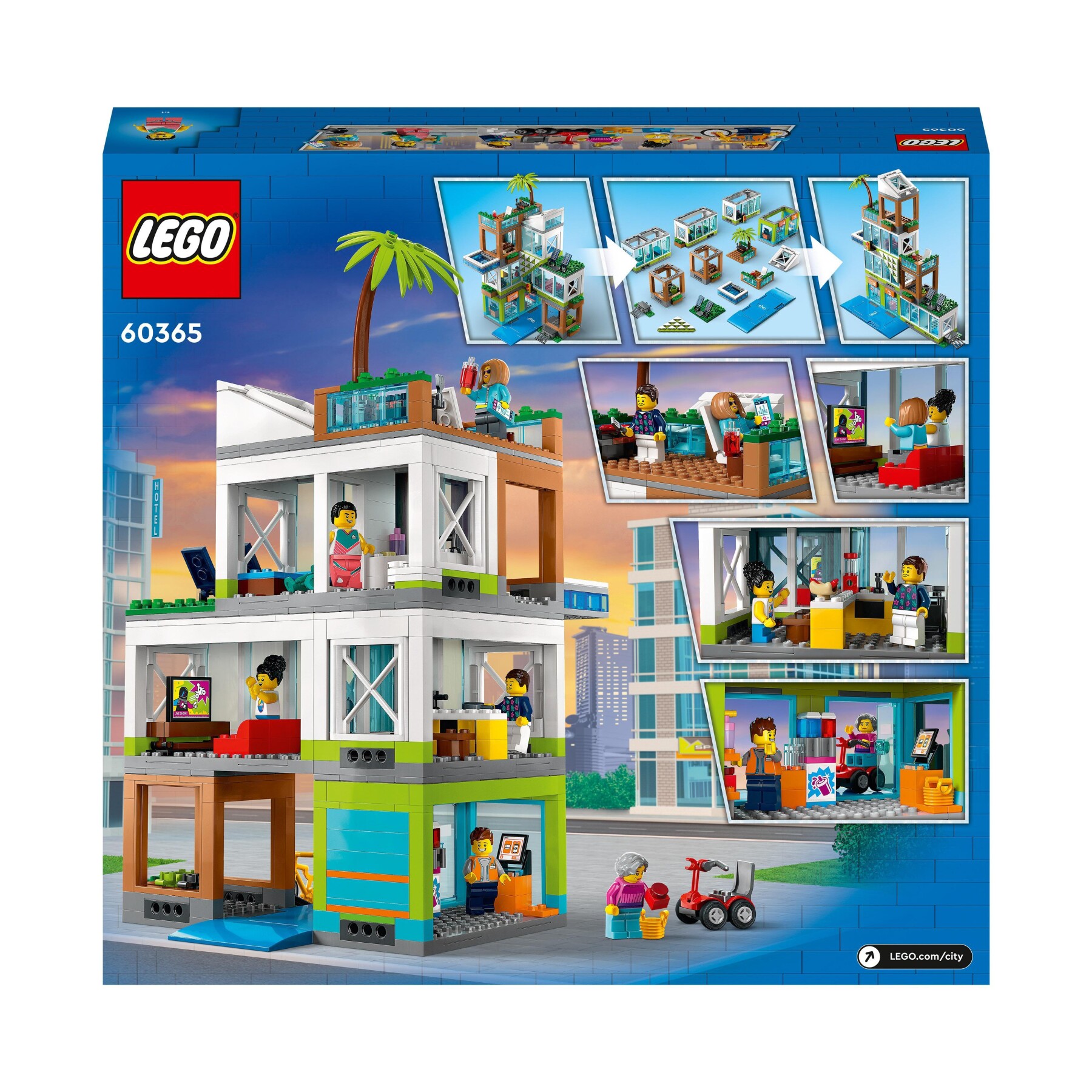 LEGO City 60365 Condomini Modular Building Set con Stanze Combinabili e 6  Minifigure Regalo Compleanno per