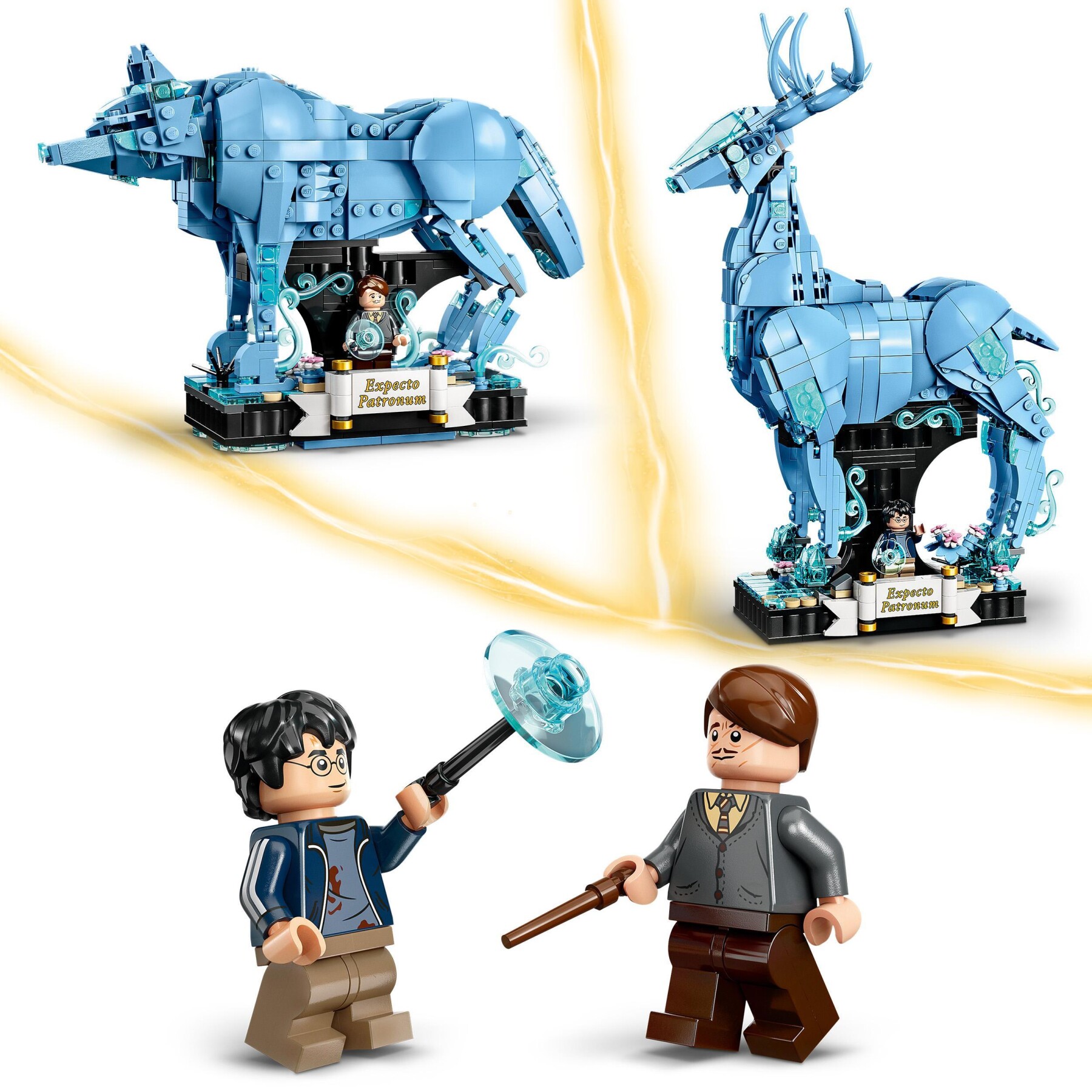 Lego harry potter 76414 expecto patronum set 2 in 1 con figure animali, cervo e lupo, regali per adolescenti, donne e uomini - Harry Potter, LEGO® Harry Potter™