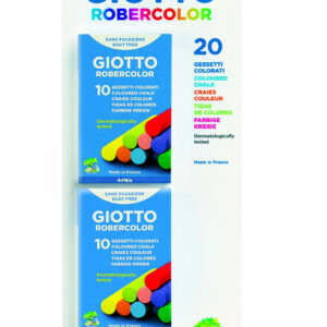 Giotto gessetti tondi colorati - astuccio con doppia confezione ( 2 x 10 pz) - GIOTTO