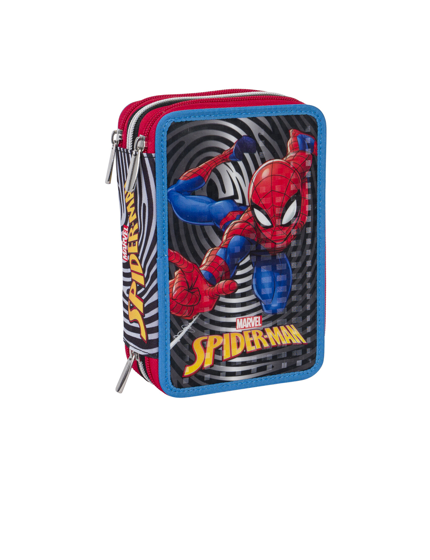Astuccio 3 zip spider-man the greatest hero 3 scomparti con