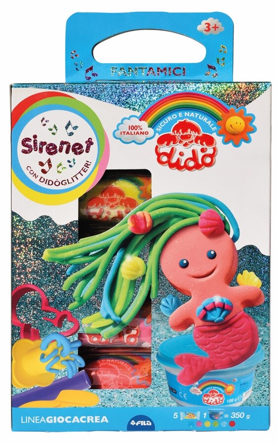 Dido' giocacrea fantamici sirenet - set creativo con pasta per giocare - DIDO'