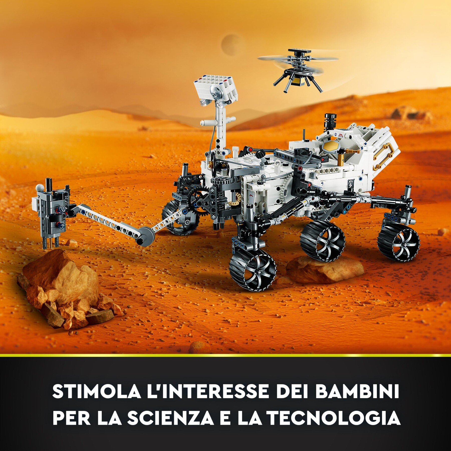 Lego technic 42158 nasa mars rover perseverance, set spaziale con esperienza app ar, idea regalo gioco scientifico bambini 10+ - LEGO TECHNIC