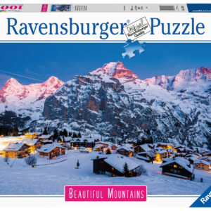 Ravensburger - puzzle oberland bernese, svizzera, collezione beautiful mountains, 1000 pezzi, puzzle adulti - RAVENSBURGER